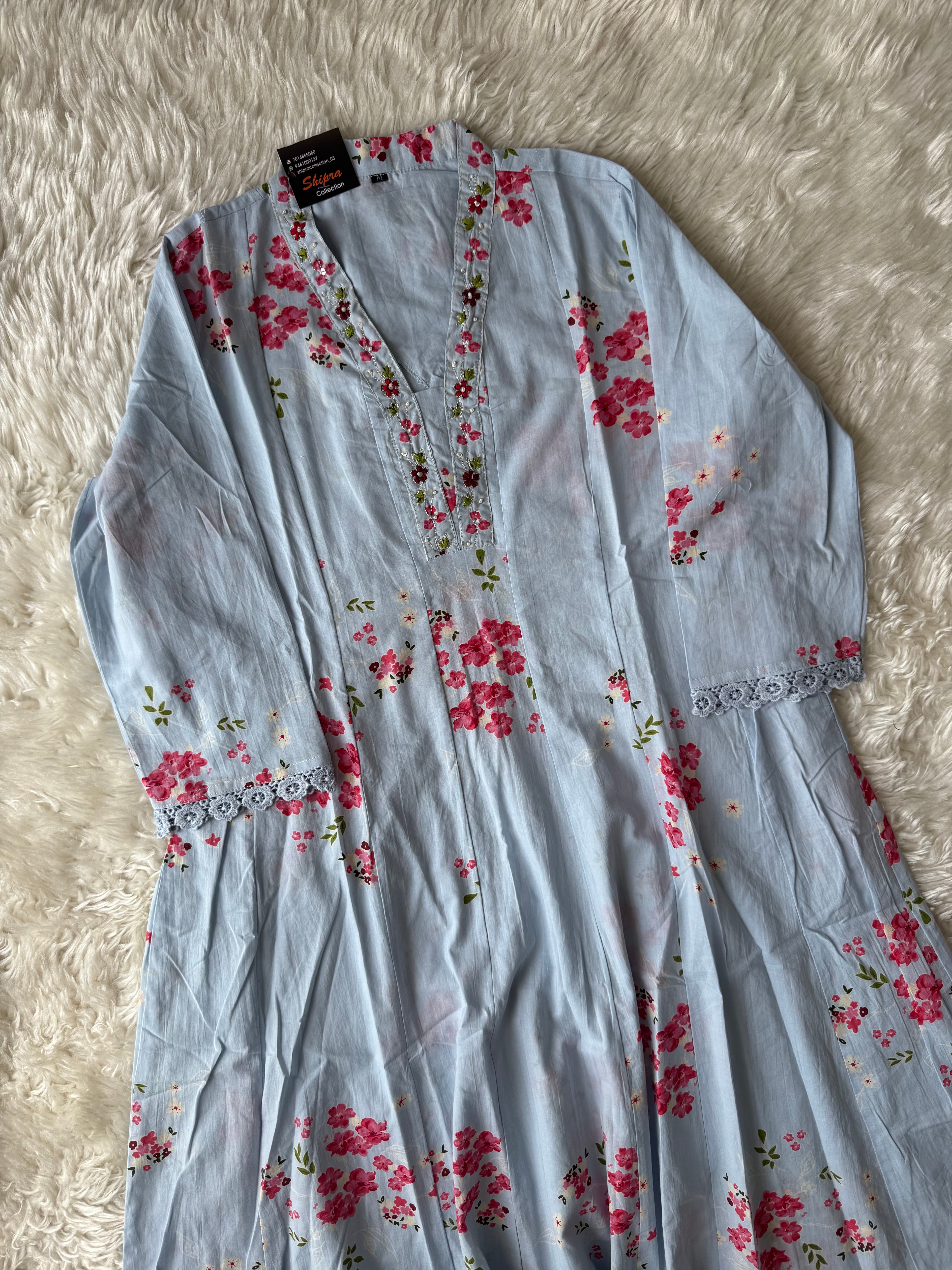 Premium Cotton Kurti Pant Dupatta Set