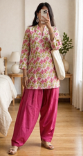 Premium Cotton Kurti Farshi Salwar Set