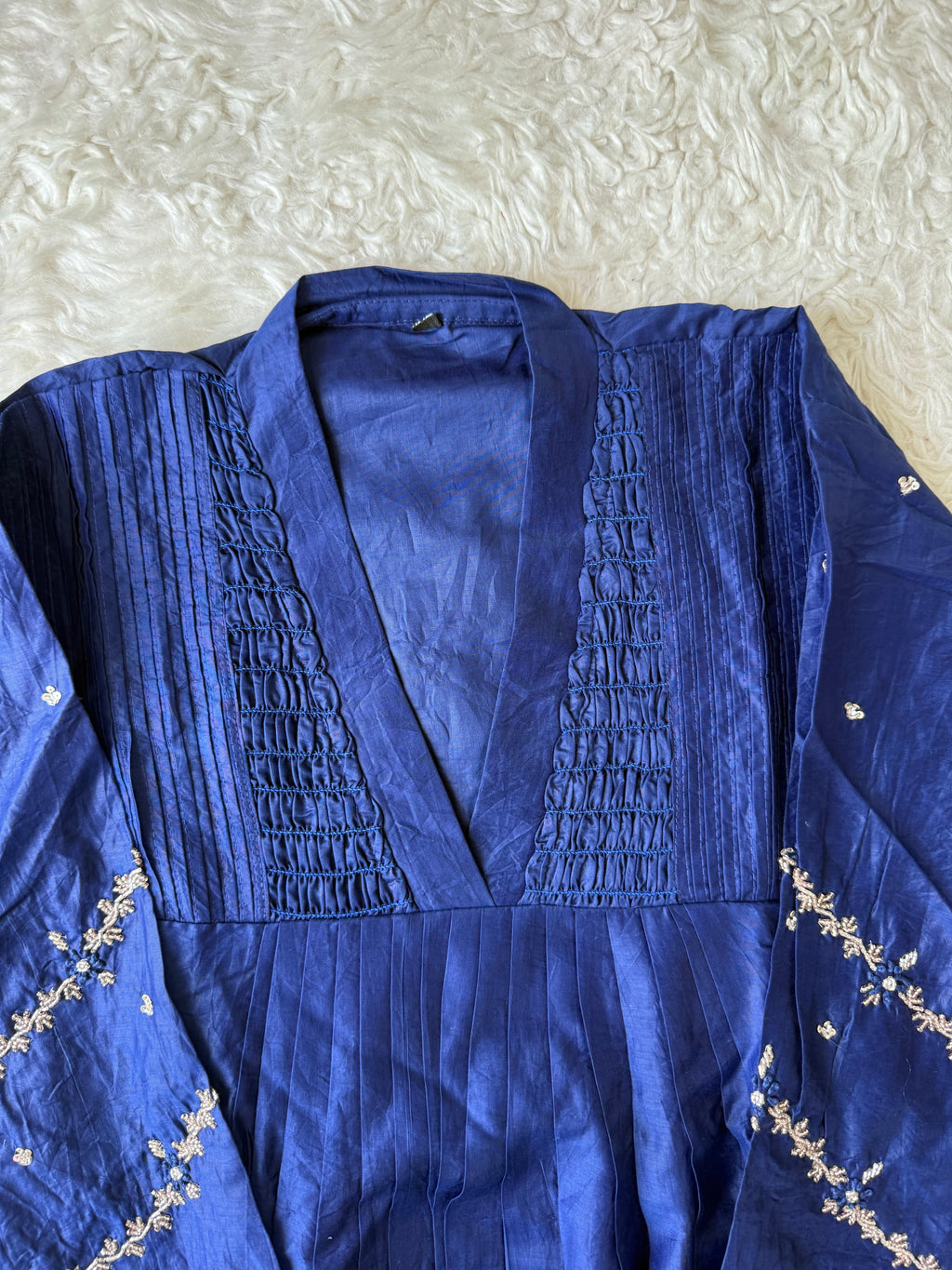 Mul Chanderi Kurti Pant Dupatta Set