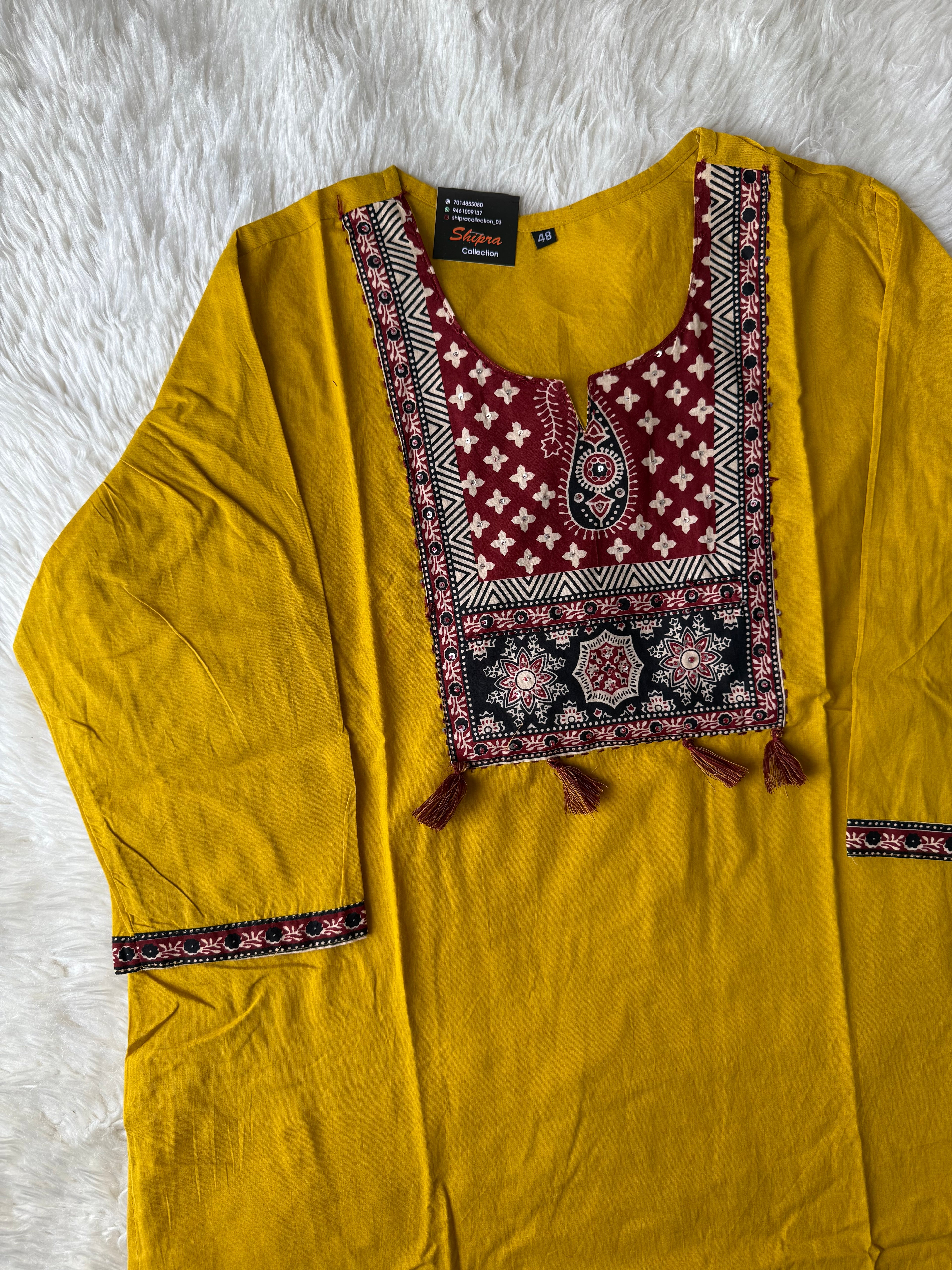 Pure Cotton Kurti Pant Dupatta Set