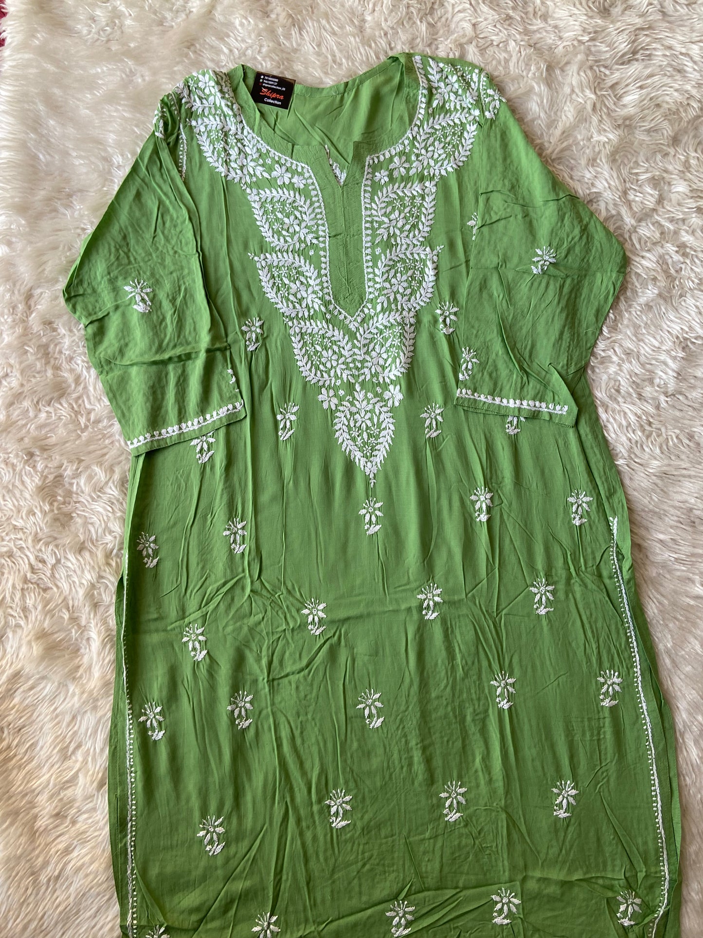 Rayon Chikankari kurti