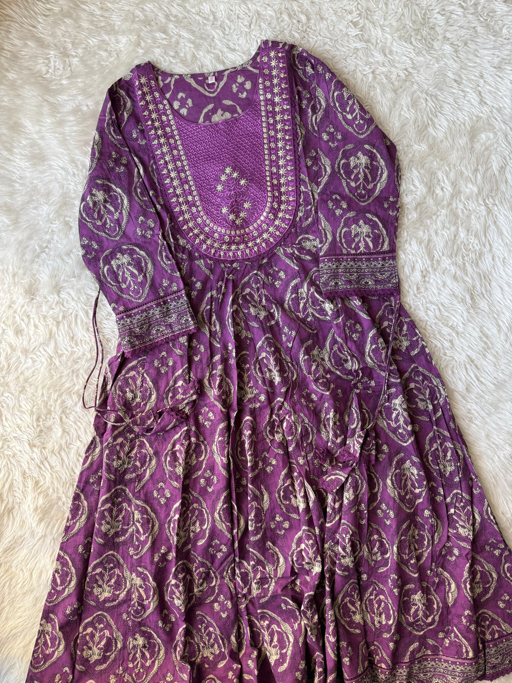 Premium Cotton Flare Kurti Pant Dupatta Set