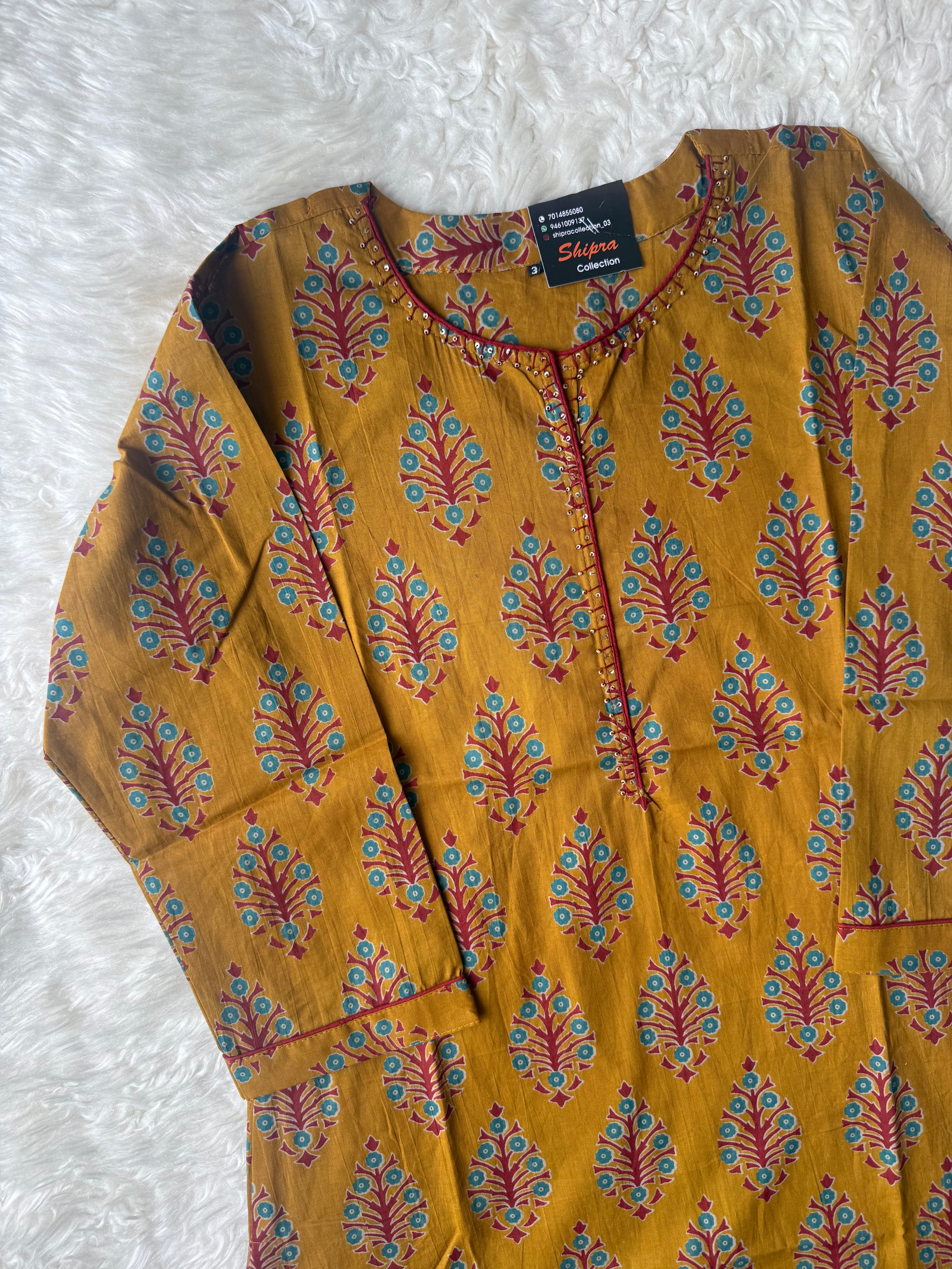Premium Cotton Kurti Pant Dupatta Set