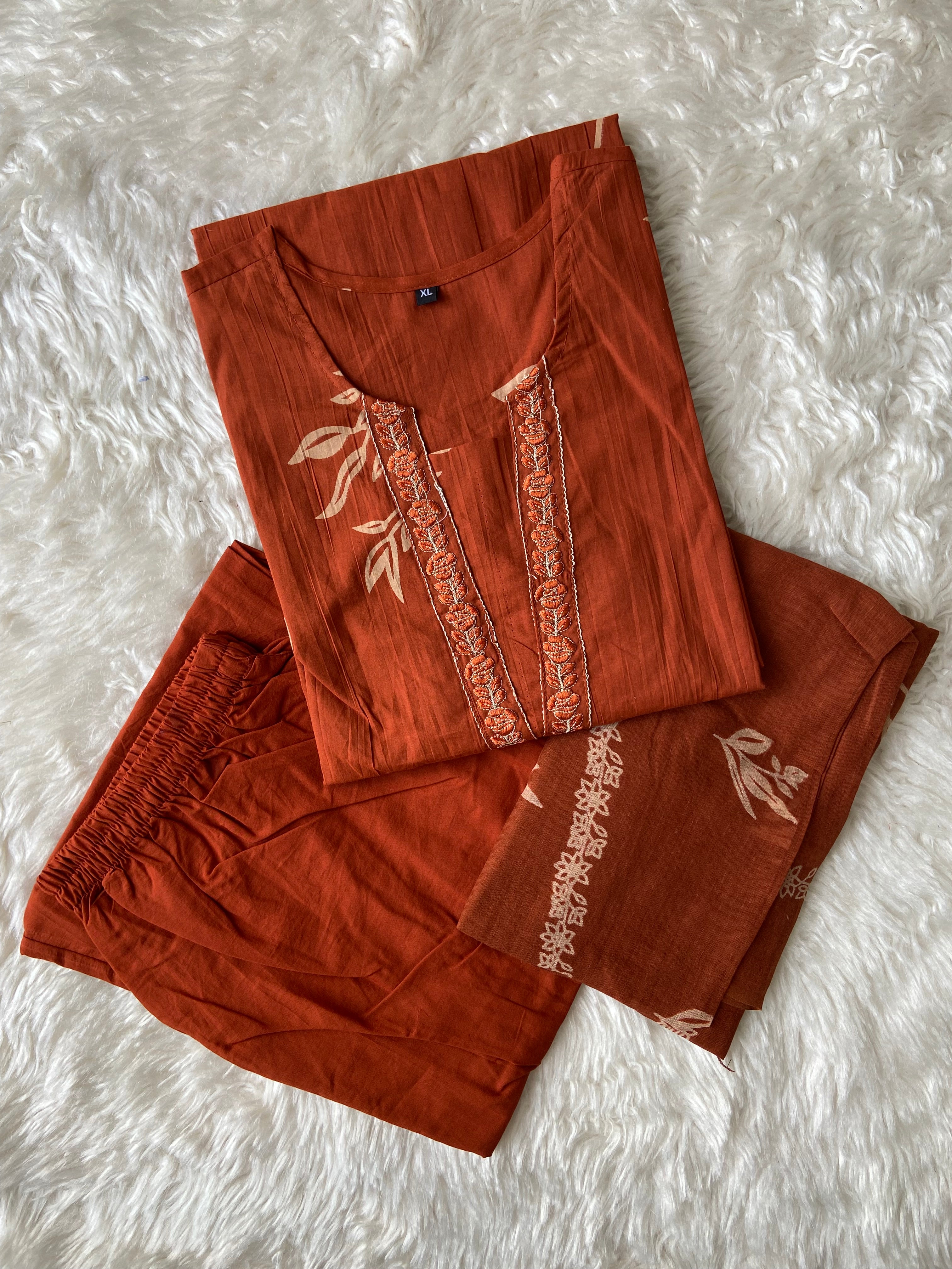 Budget Friendly Kurti Pant Dupatta Set