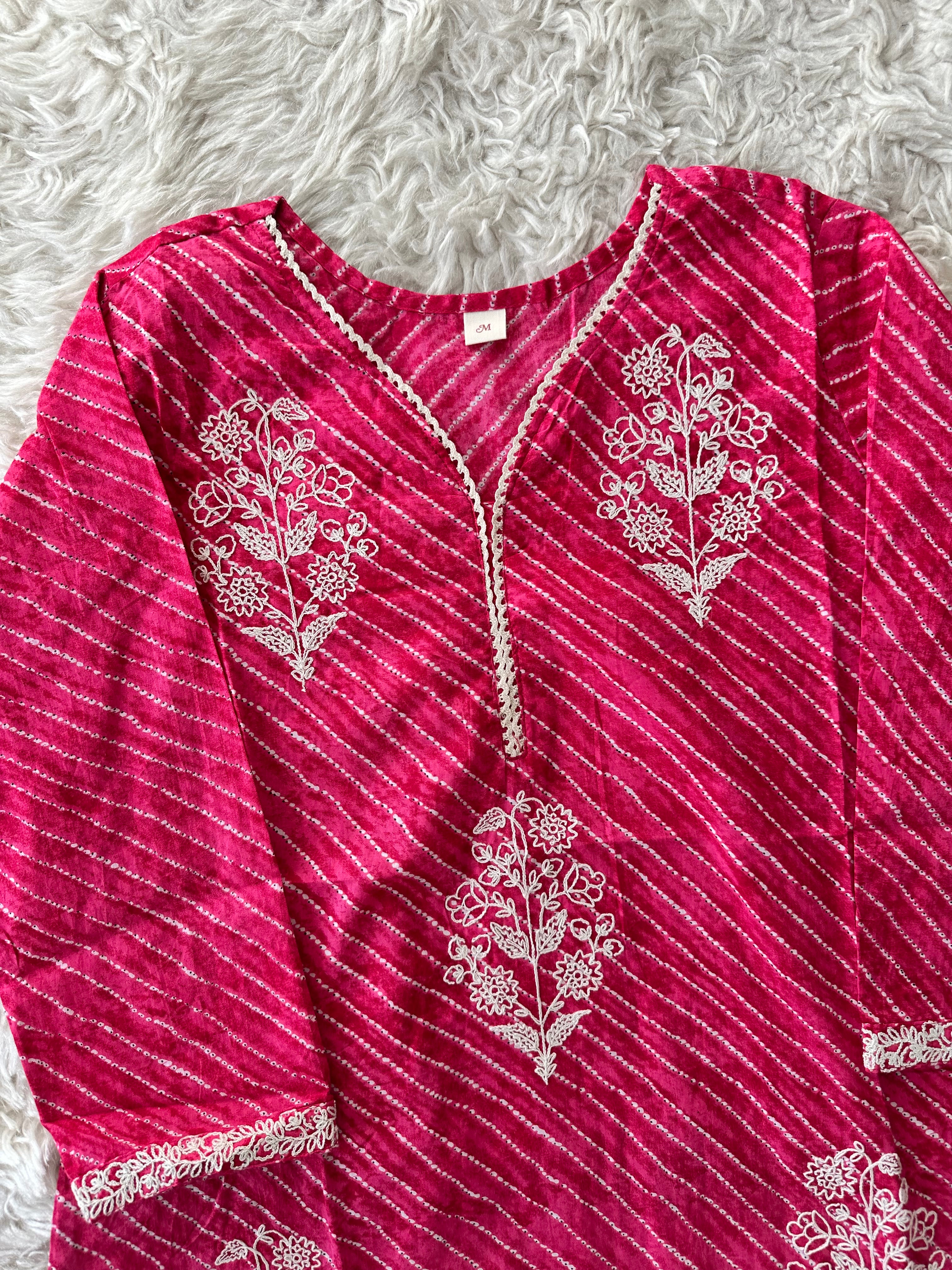 Premium Cotton Lehariya Kurti