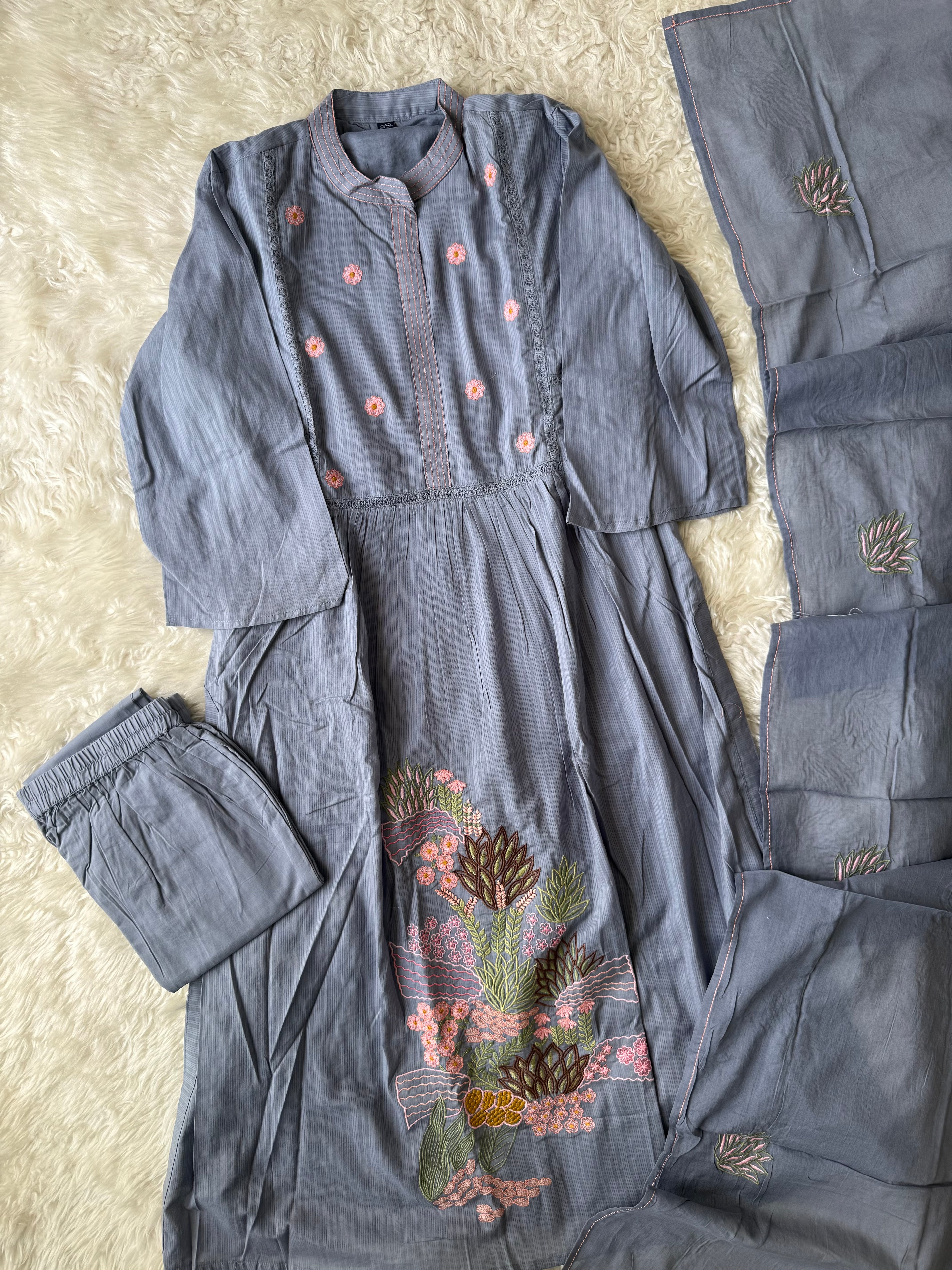 Premium Mul Cotton Thread Work Collection