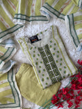 Linen Kurti Pant Dupatta Set