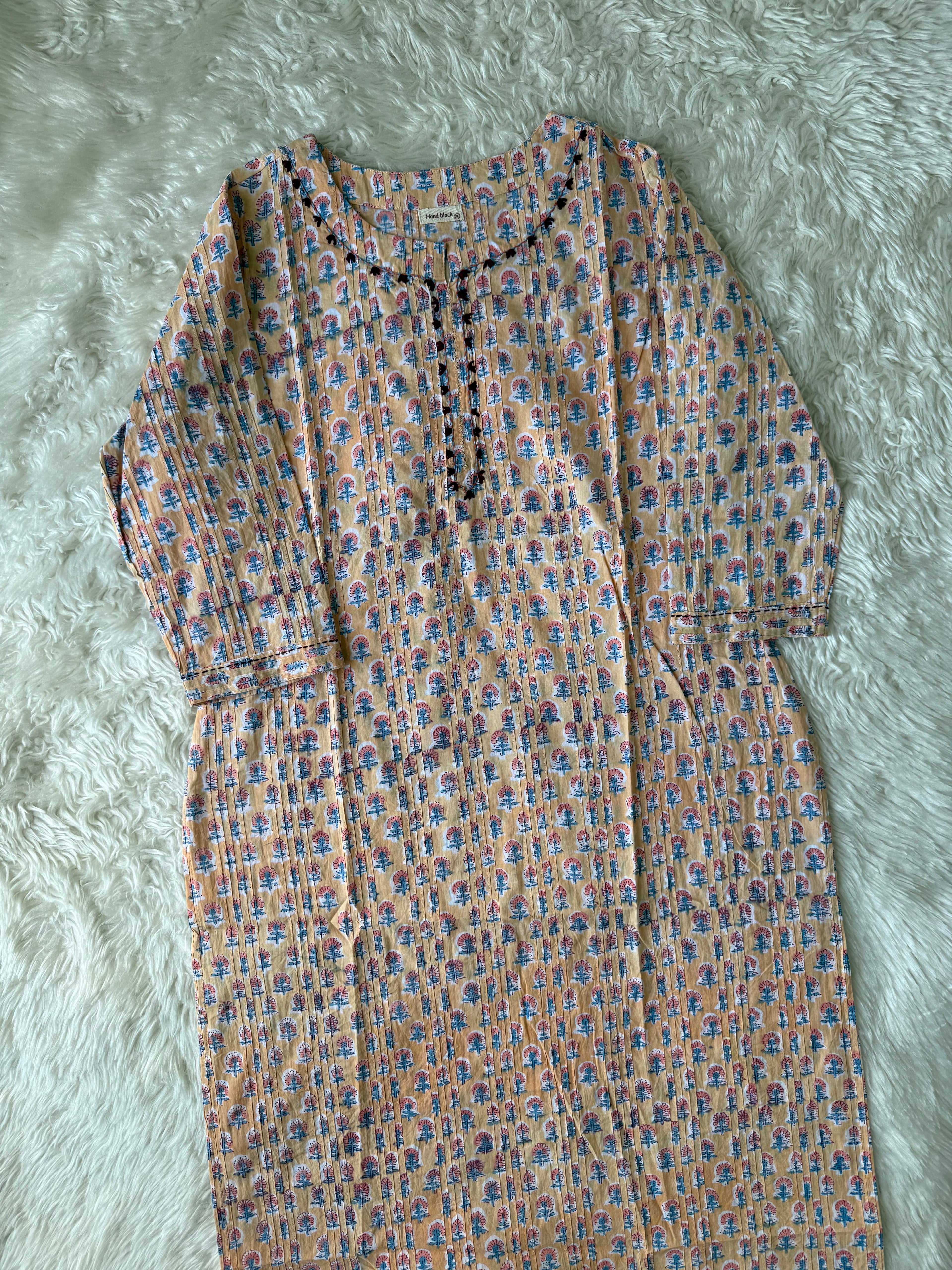 Premium Cotton Handblock Kurti