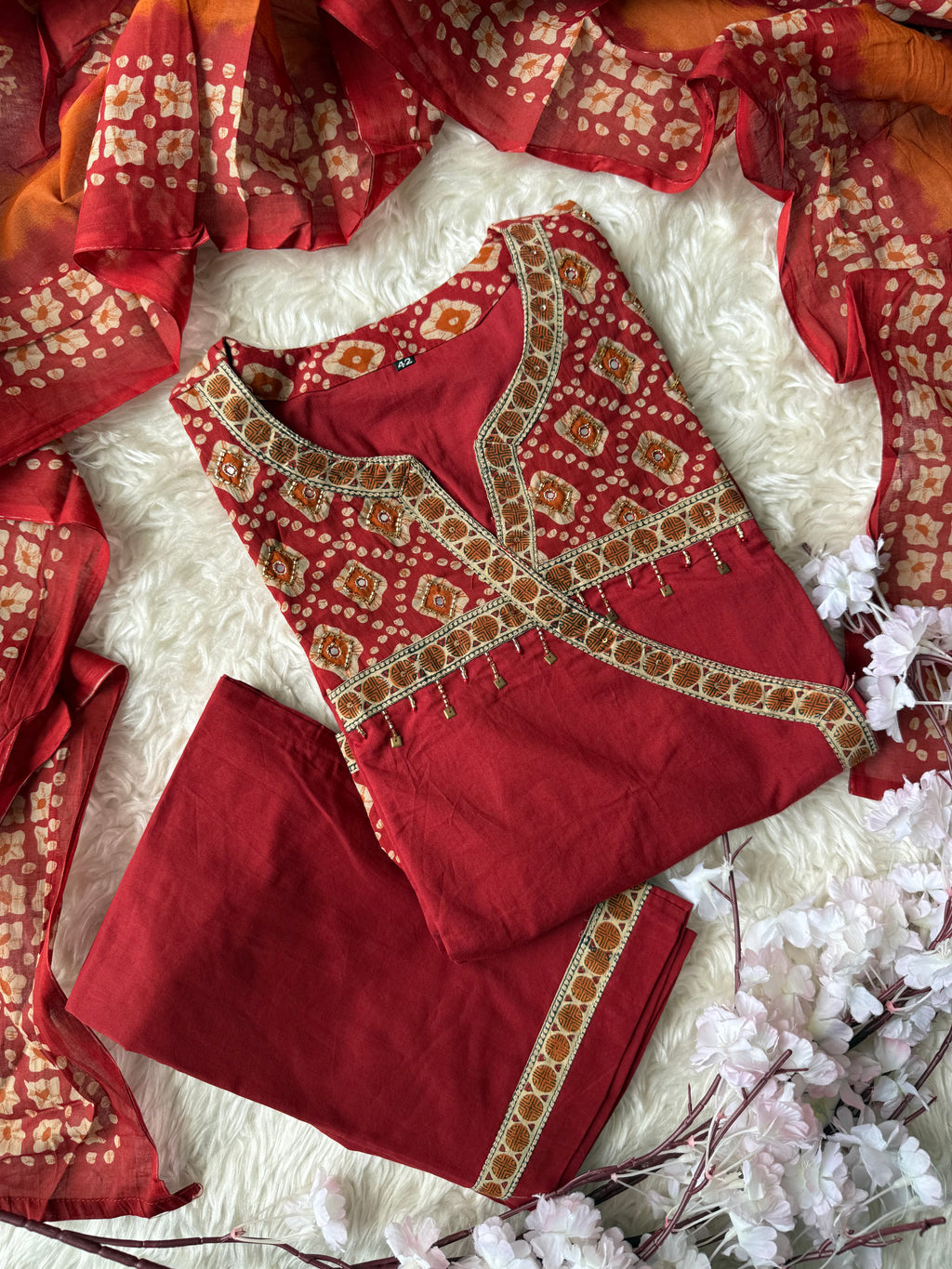 Premium Cotton Kurti Pant Dupatta Set