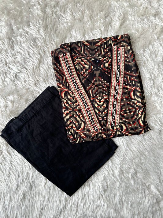 Stock Clearance 🚨 Cotton Flare Kurti Pant Set