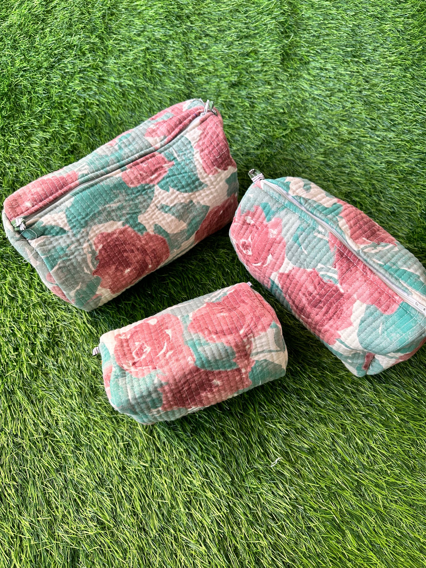 Cute 🌱 🌸 Utility Pouch (Set Of 3)