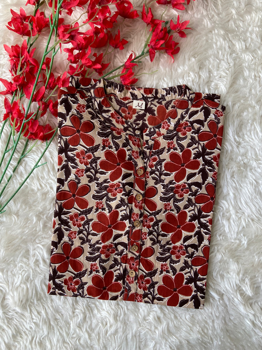 Premium Cotton Elbow Sleeves Kurti