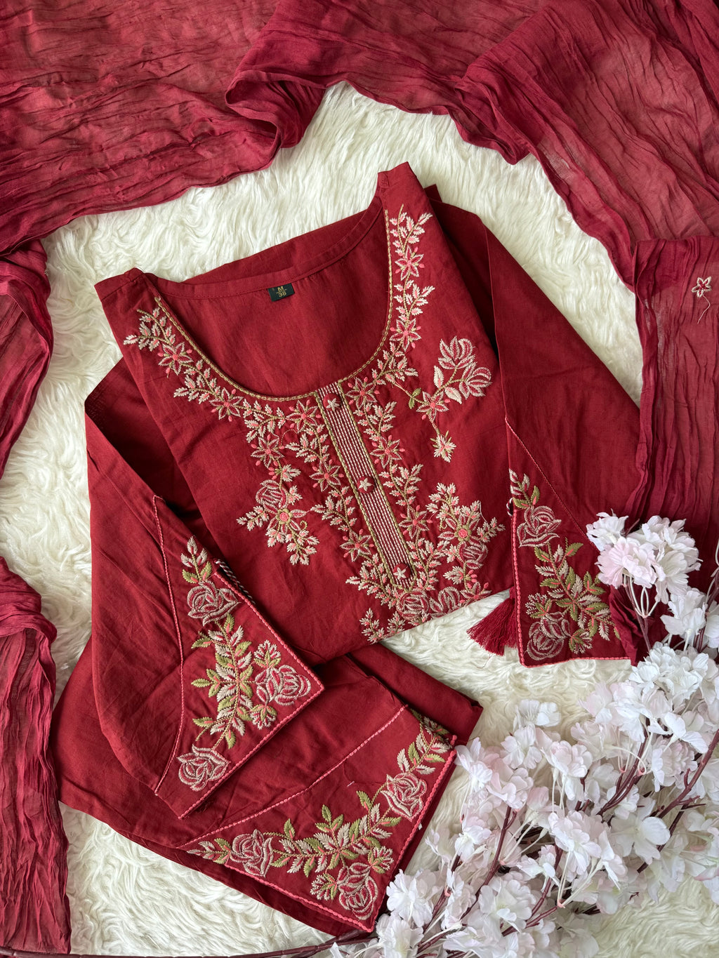 Premium Cotton Kurti Pant Dupatta Set