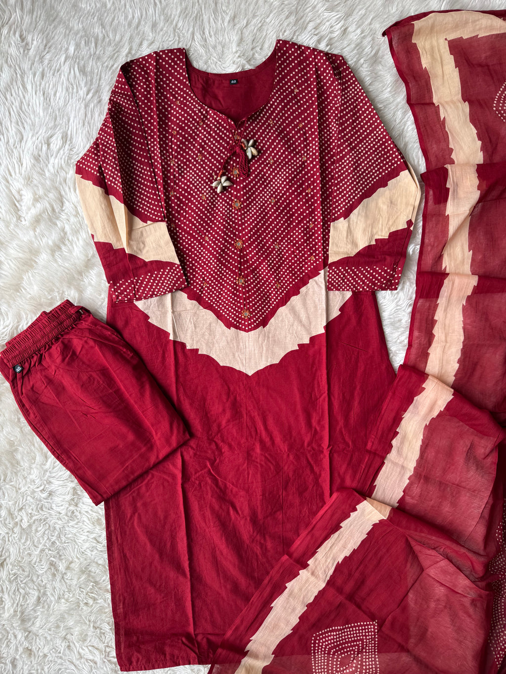 Pure Cotton Kurti Plazo Dupatta Set
