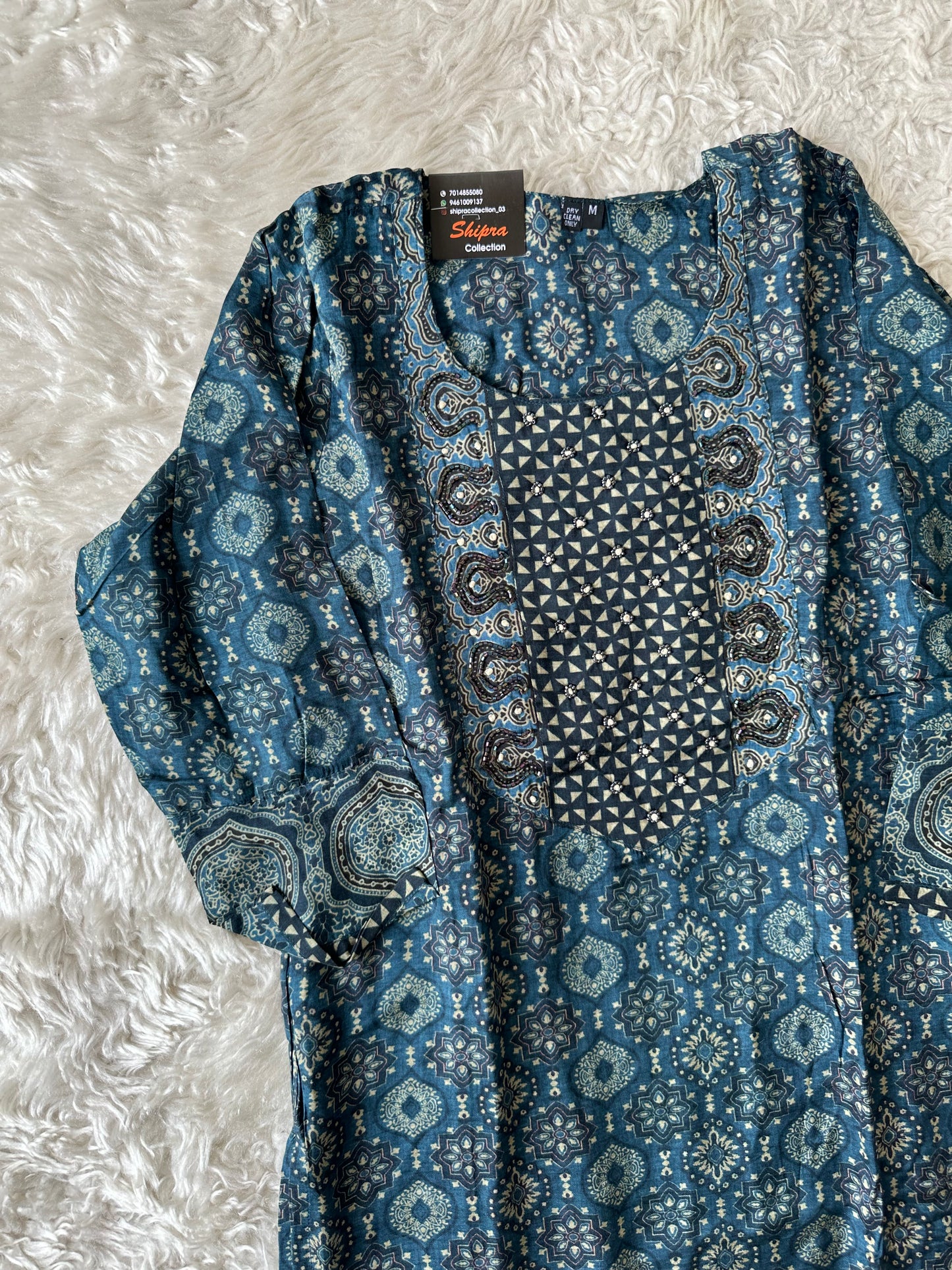 Crepe Silk Kurti Pant Dupatta Set