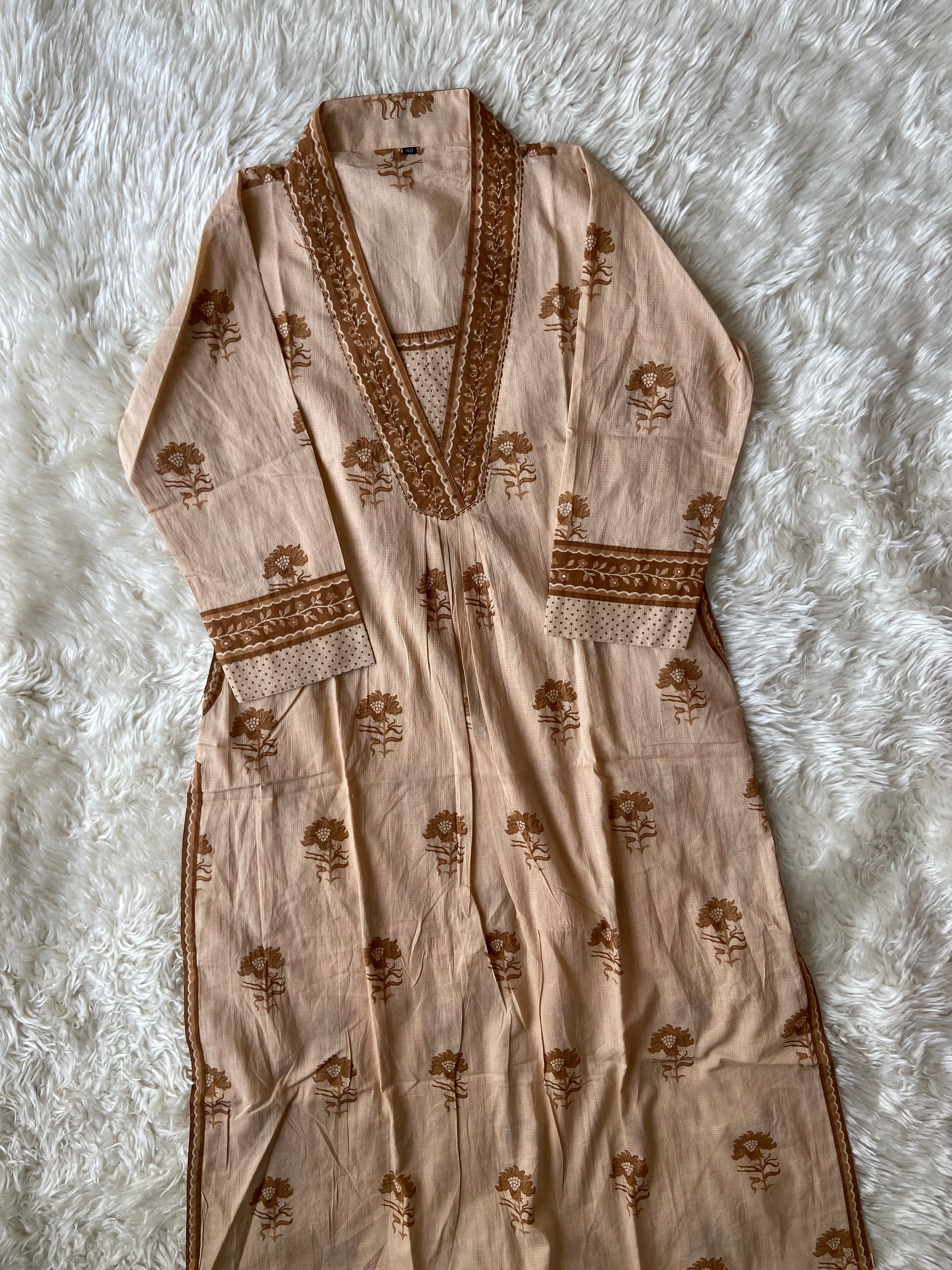 Premium Cotton Kurti Pant Dupatta Set