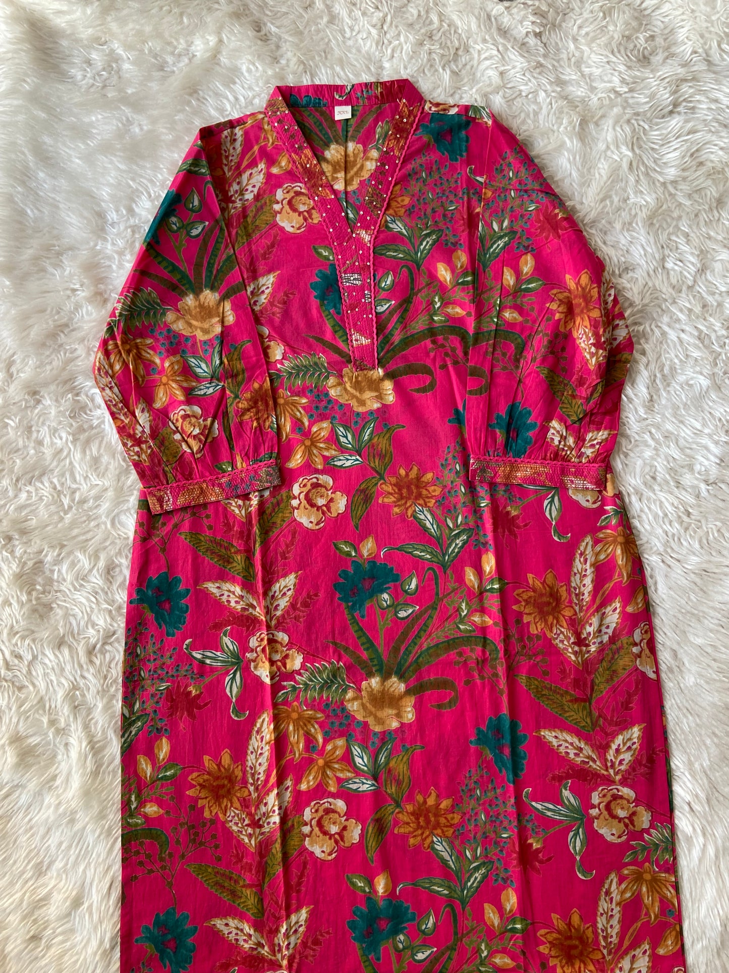 Premium Cotton V- Neck Kurti