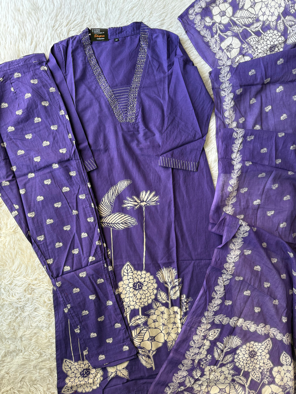 Budget Friendly Kurti Pant Dupatta Set