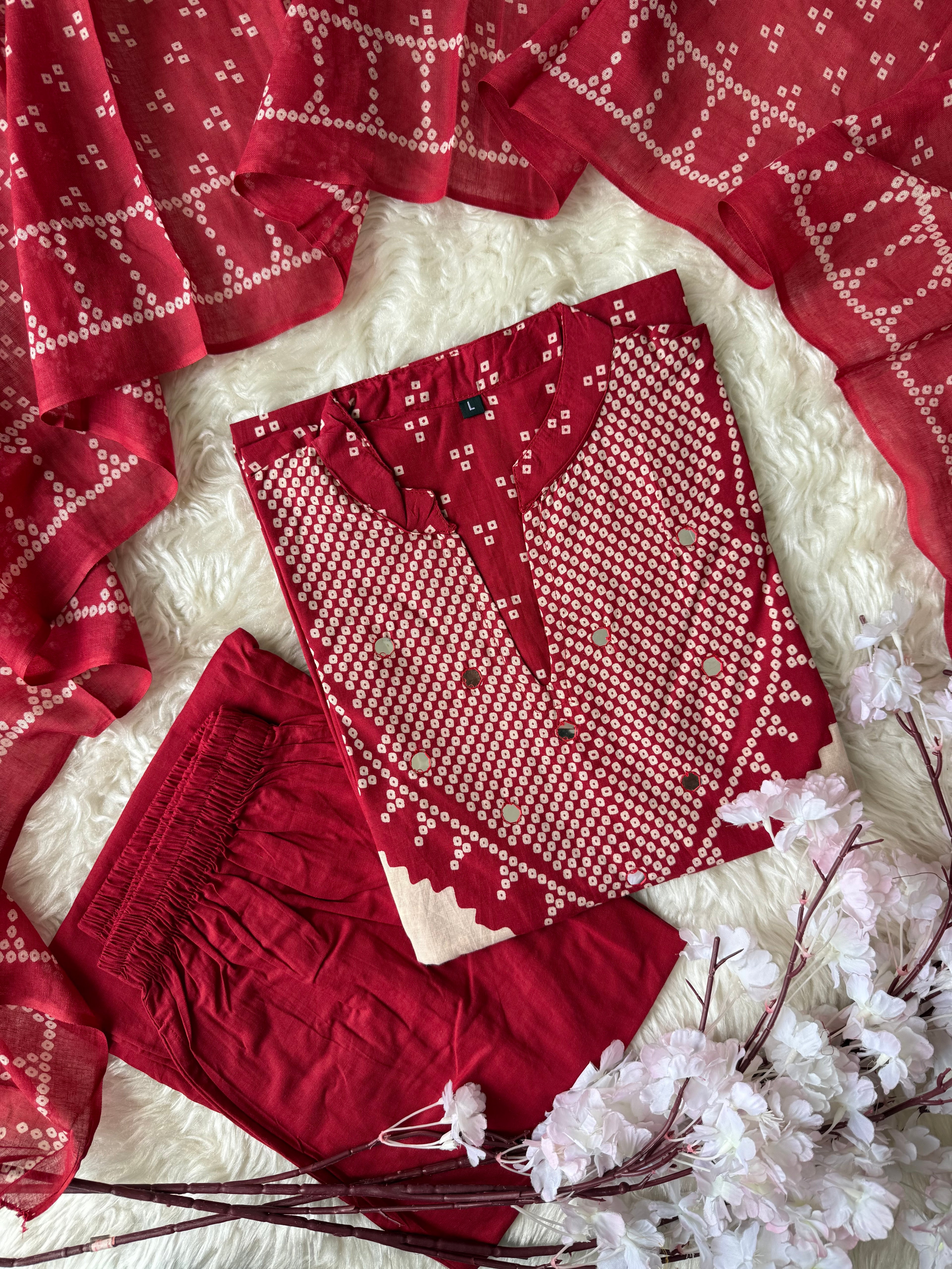 Budget Friendly Kurti Pant Dupatta Set