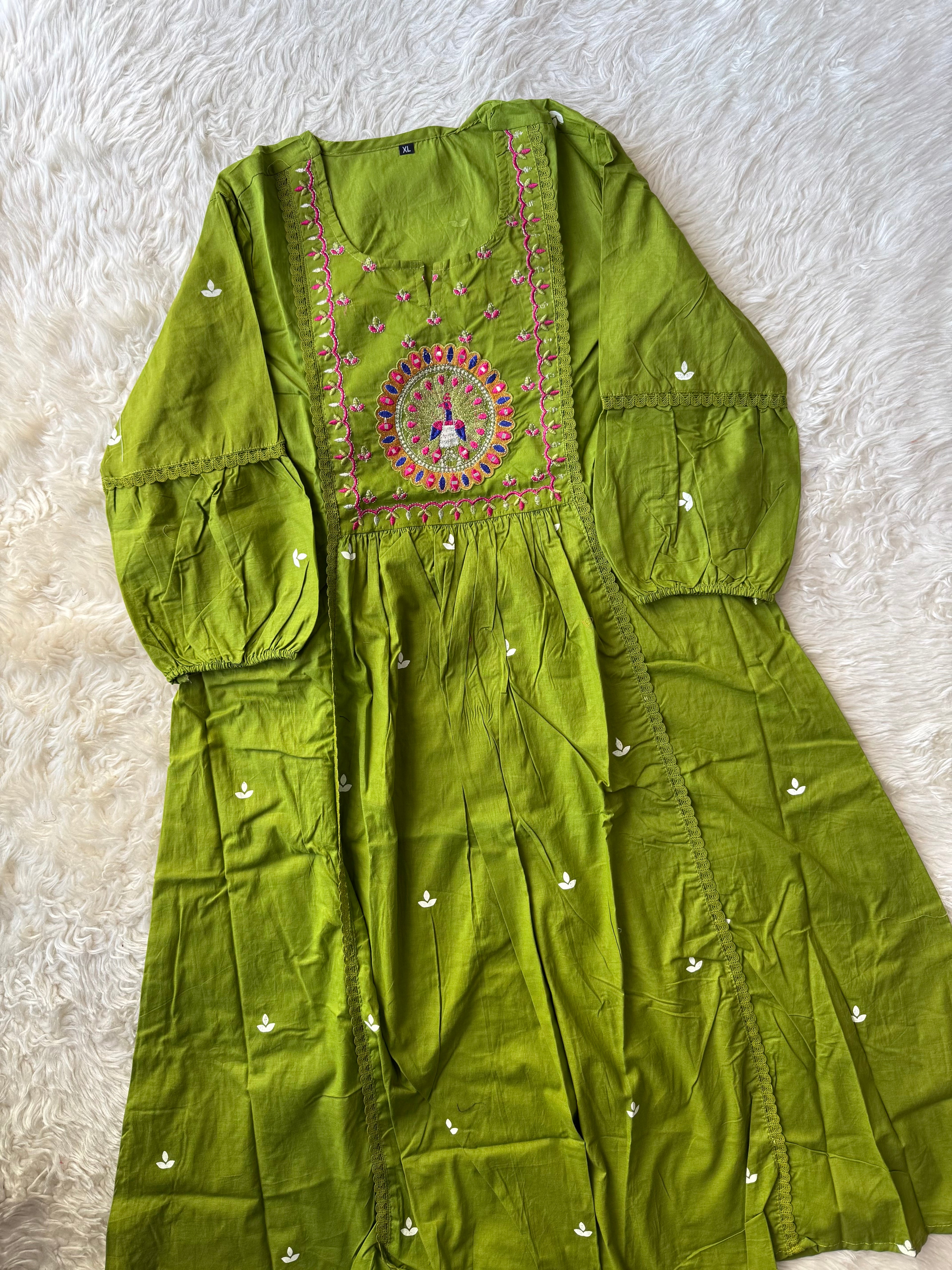 Cotton FLARE Kurti Pant Set
