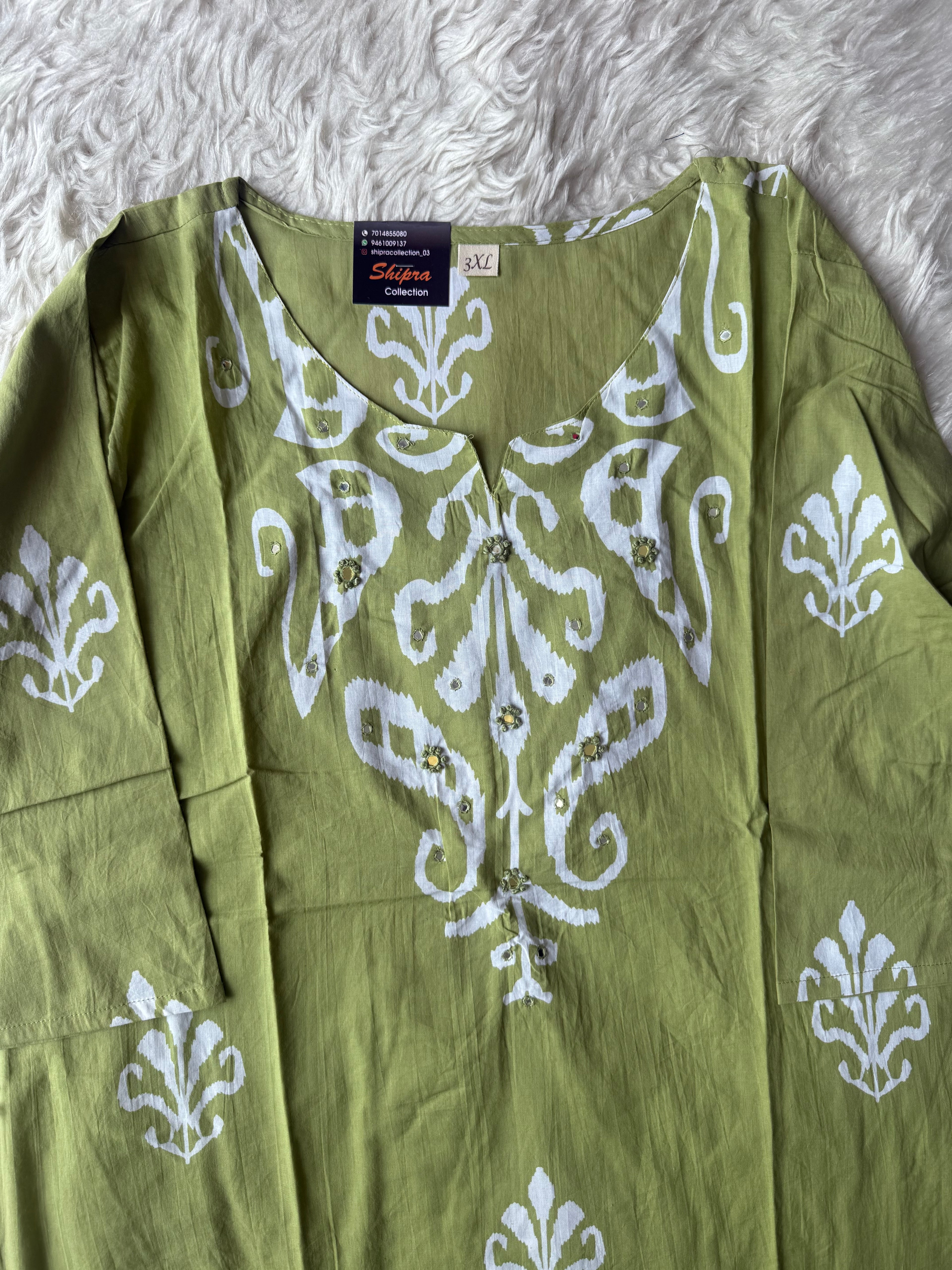 Premium Cotton Kurti Pant Dupatta Set