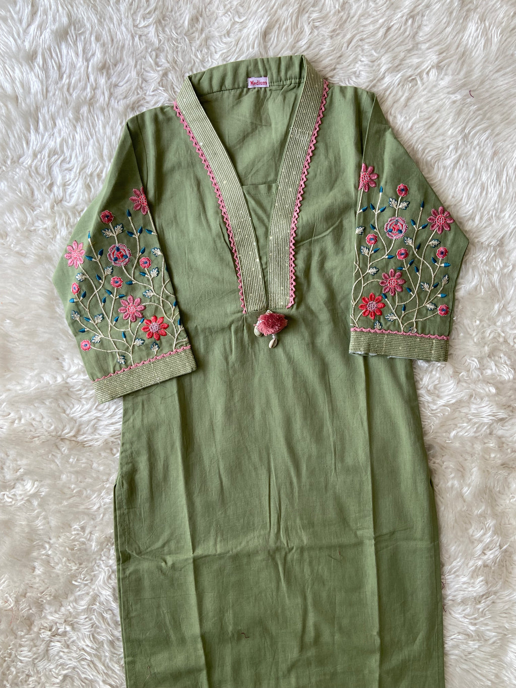 Khadi Cotton Kurti Pant Set