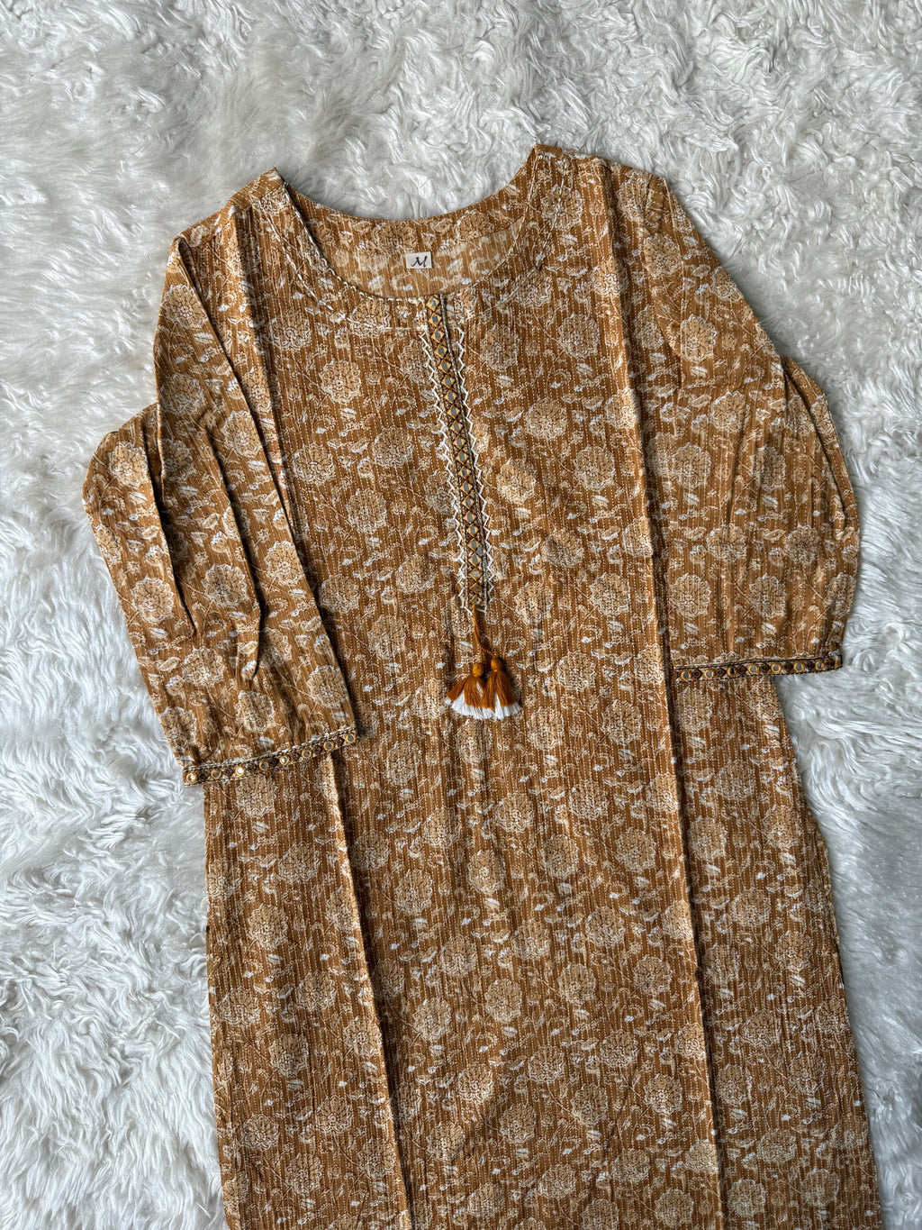 Premium Cotton “Katha” Details Kurti
