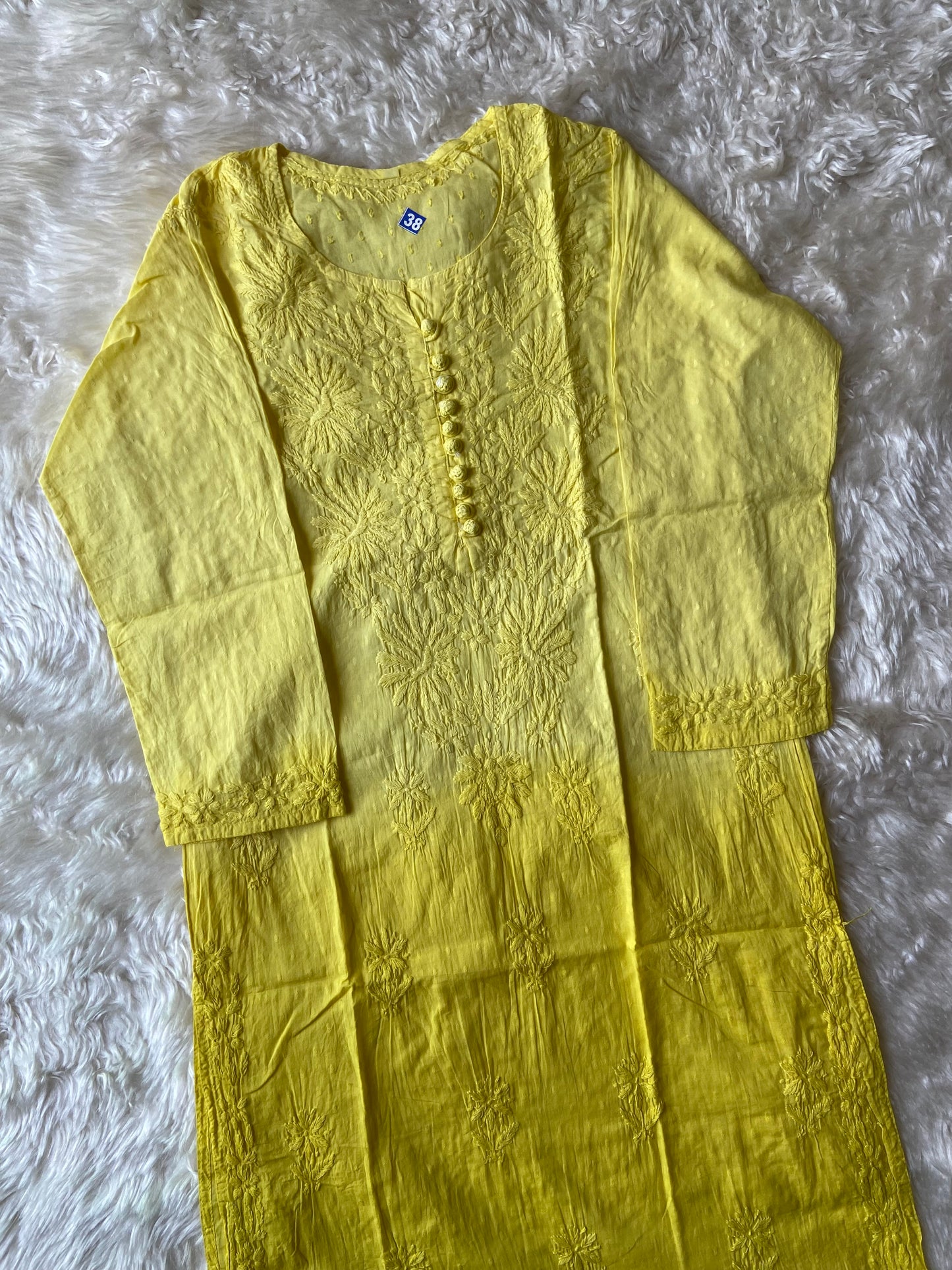 Dobey Cotton Chikankari kurti