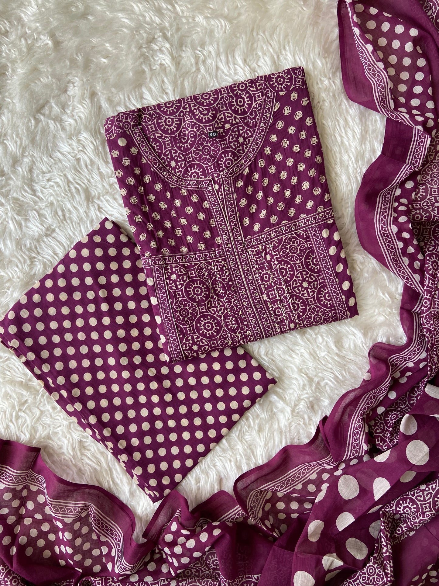 Premium Cotton Kurti Pant Dupatta Set