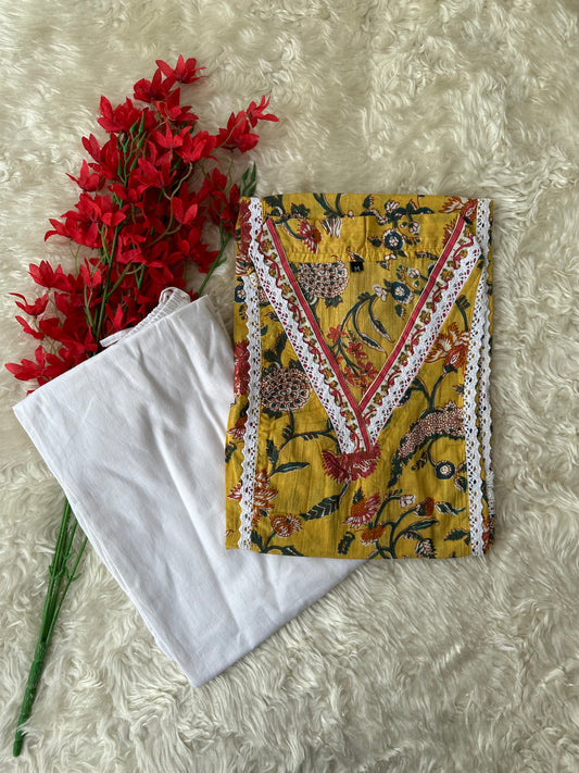 Premium Cotton Kurti Pant Set