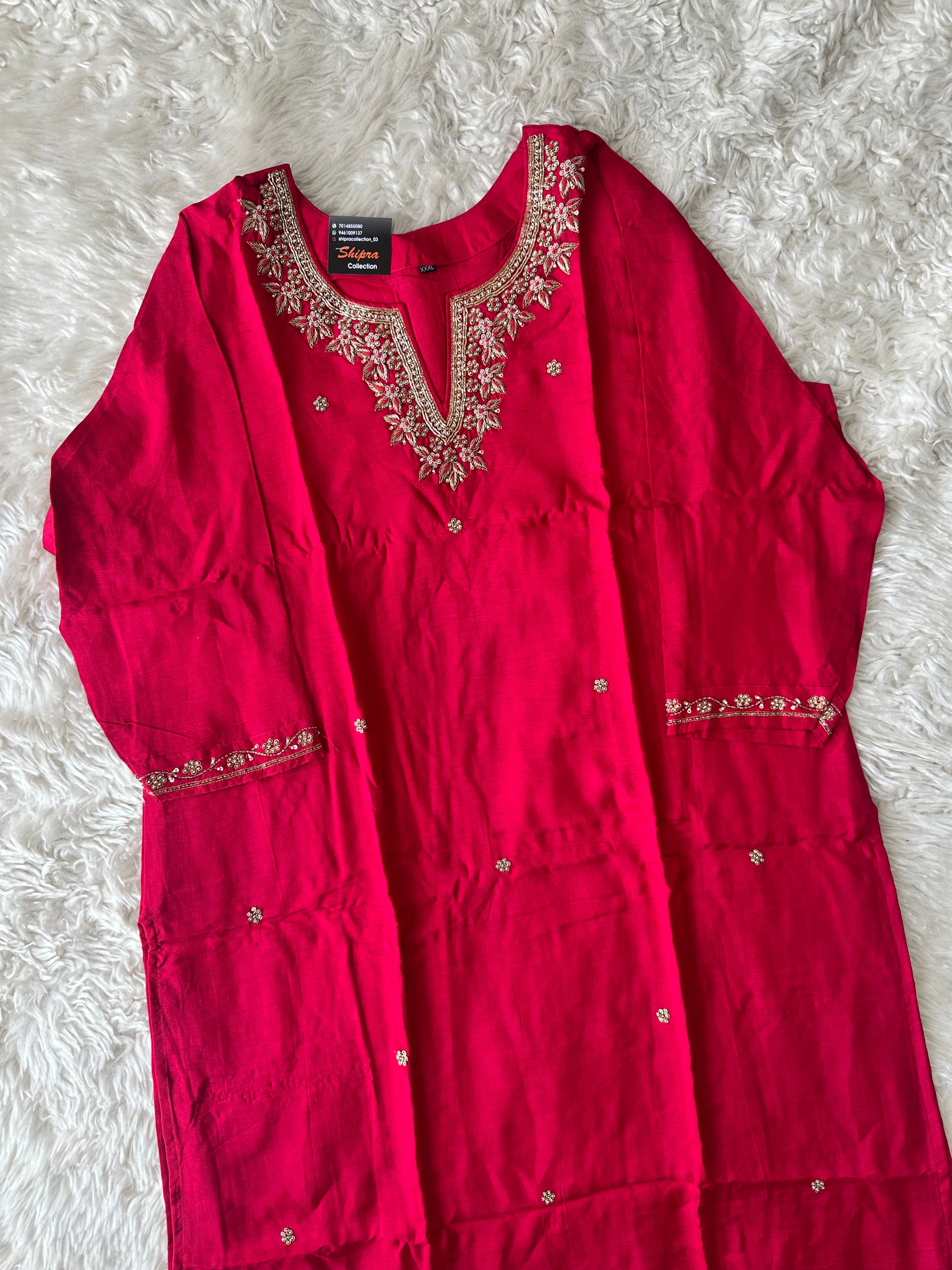 Dola Silk Kurti Pant Dupatta Set