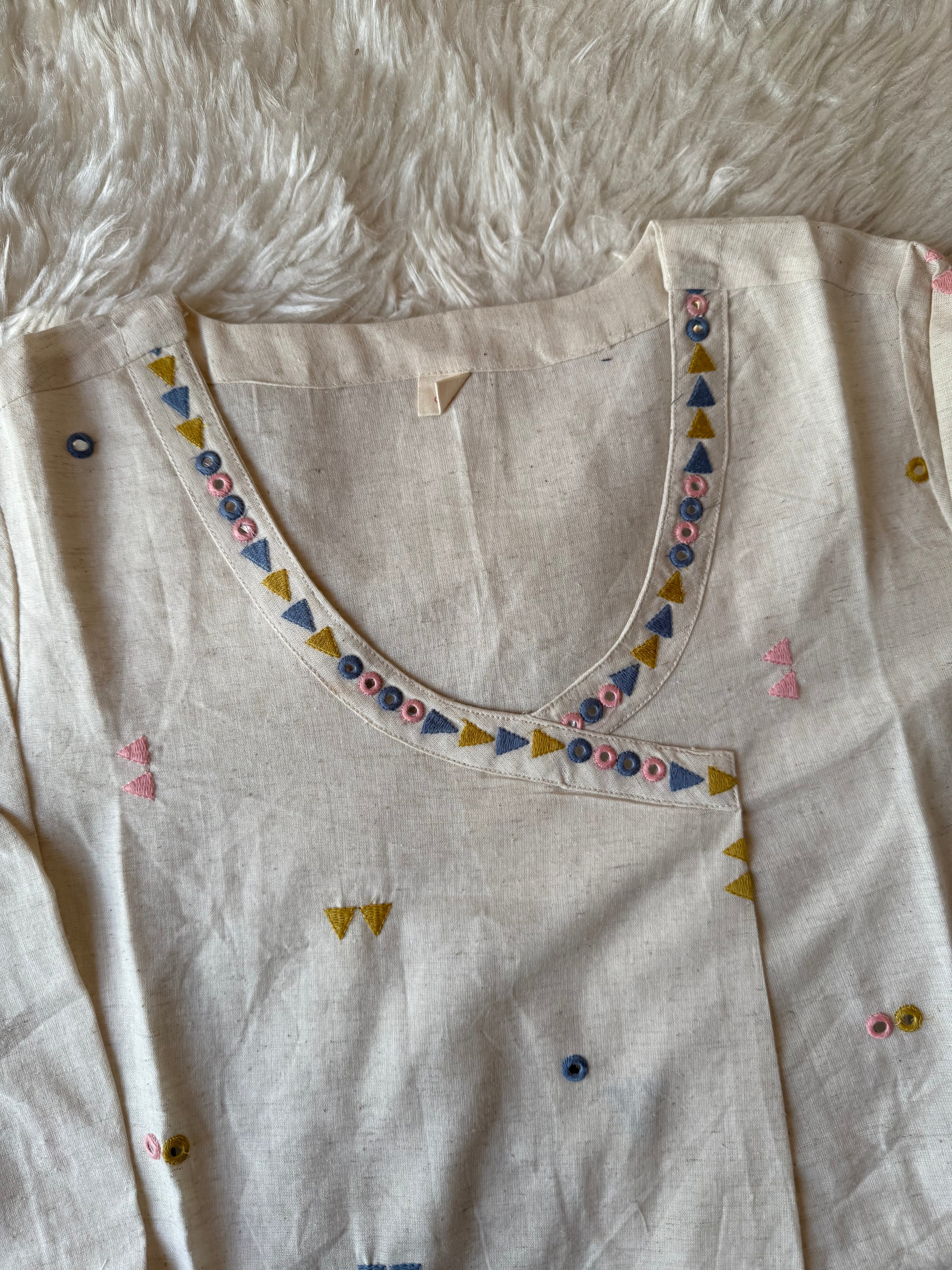 Khadi Cotton Kurti Pant Set
