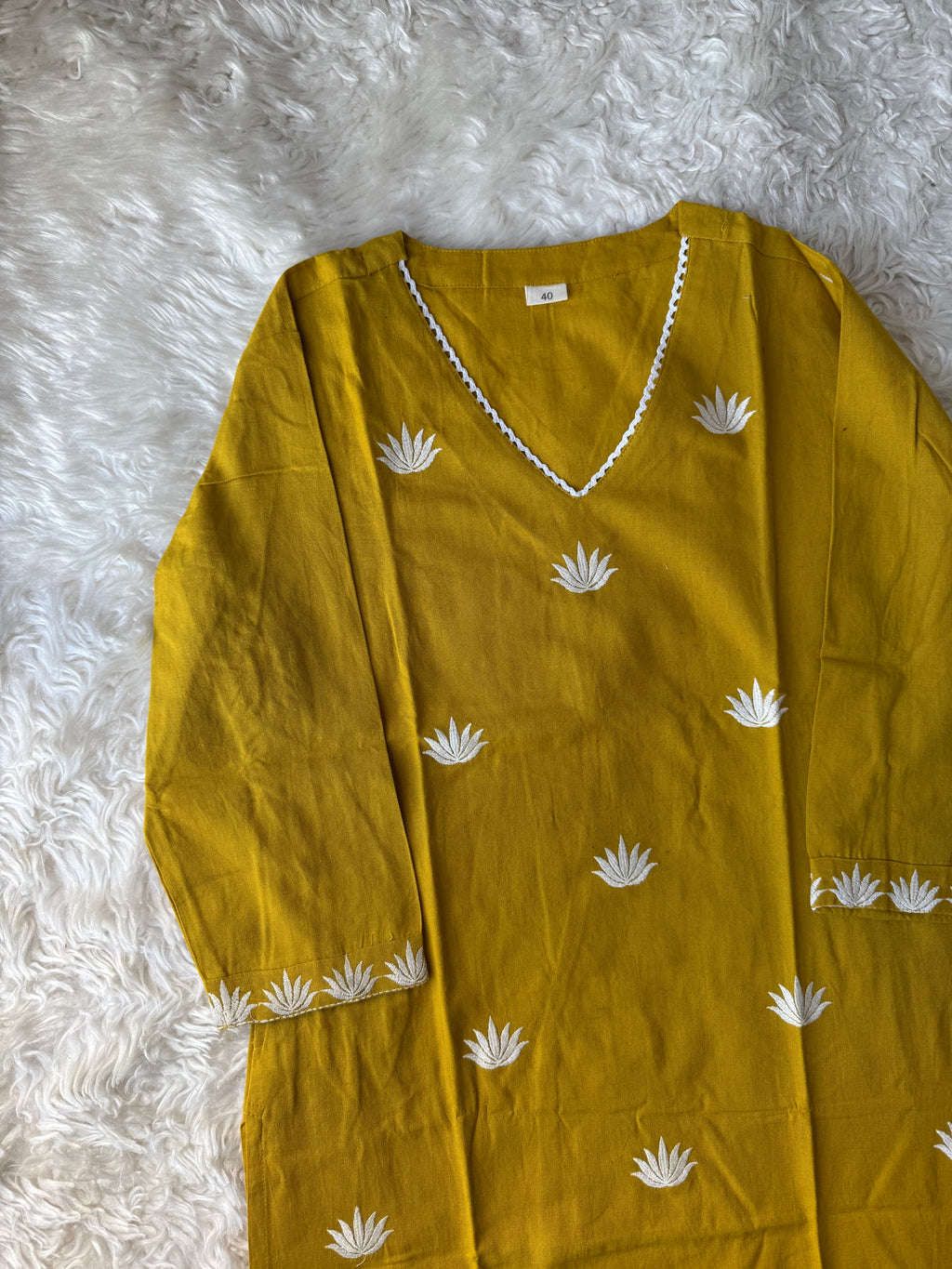 Khadi Cotton Kurti Pant Dupatta Set