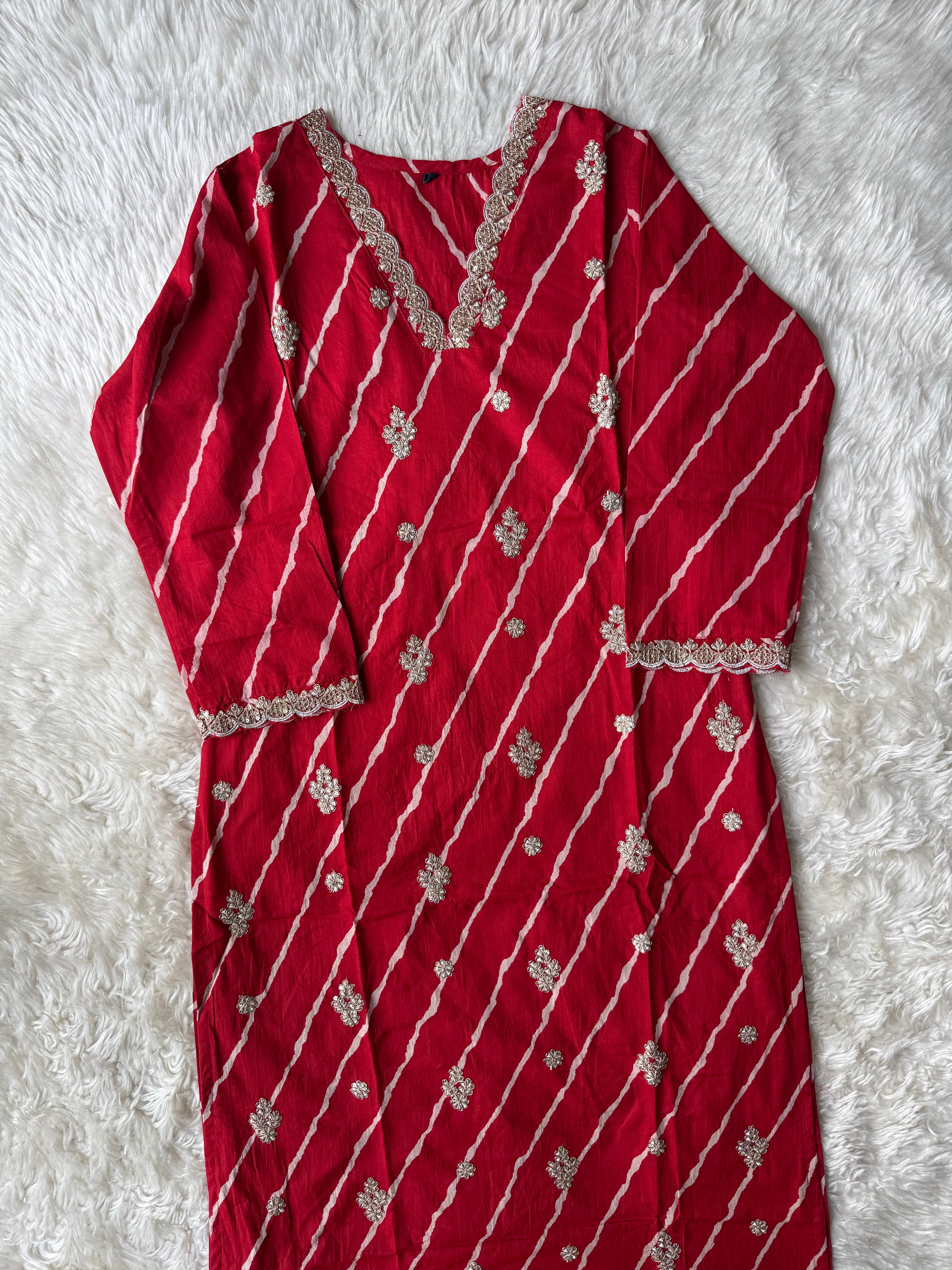 Premium Cotton Lehariya Set