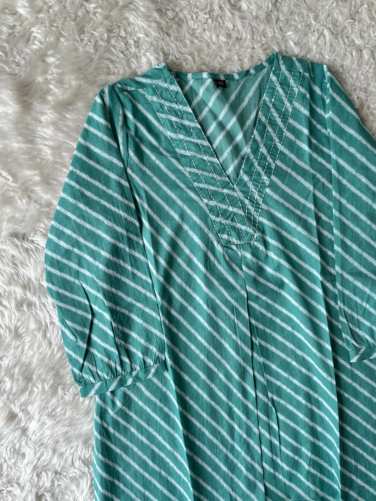 Premium Cotton Lehariya Kurti