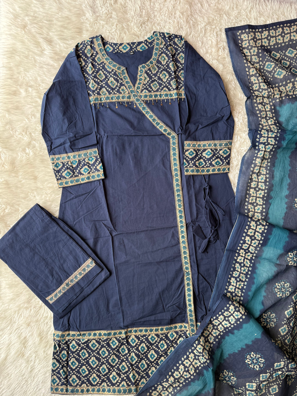 Premium Cotton Kurti Pant Dupatta Set