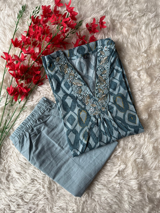 Cotton Kurti Pant Set