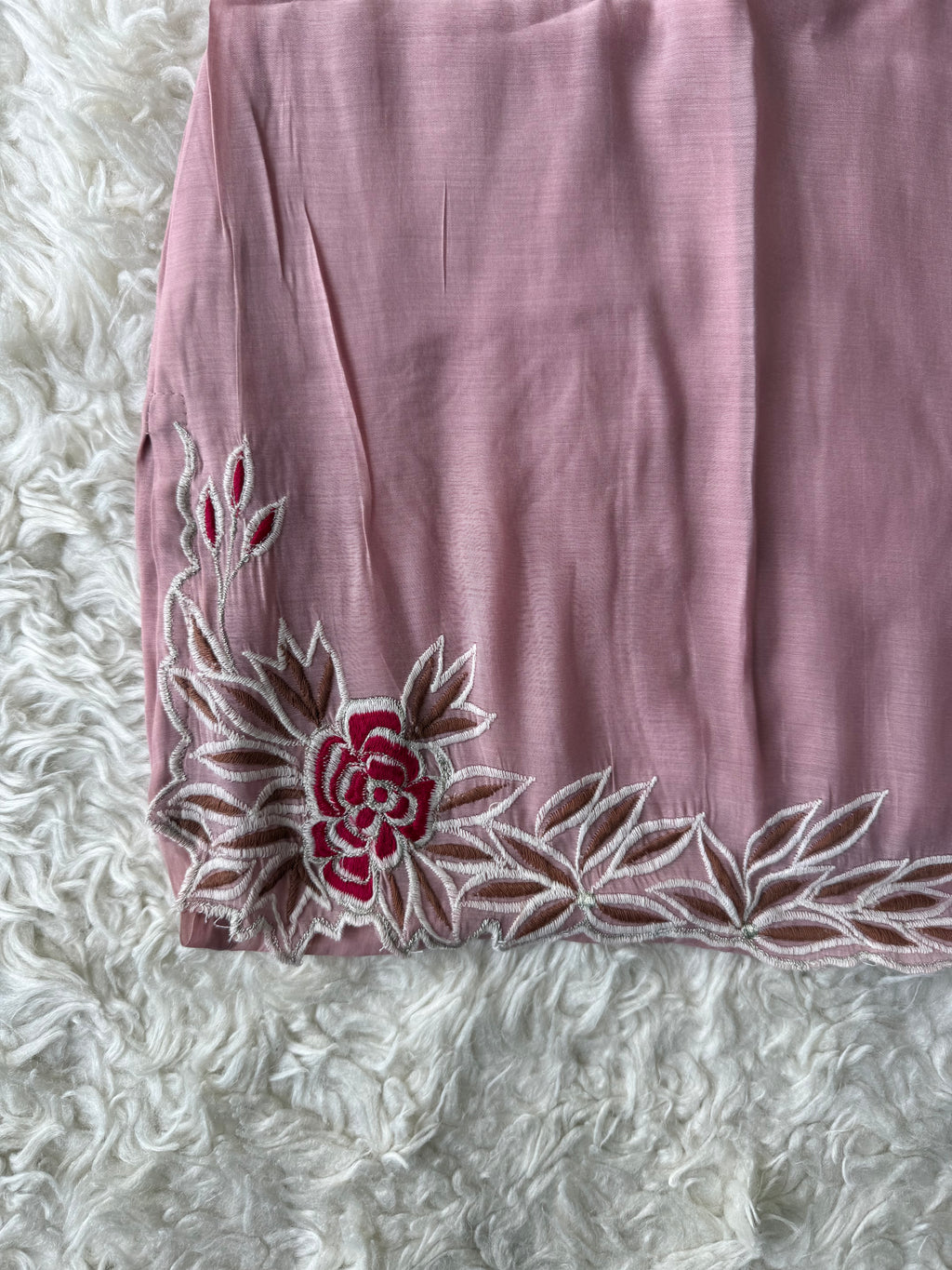 Mul Chanderi Aplique work Co-ord Set