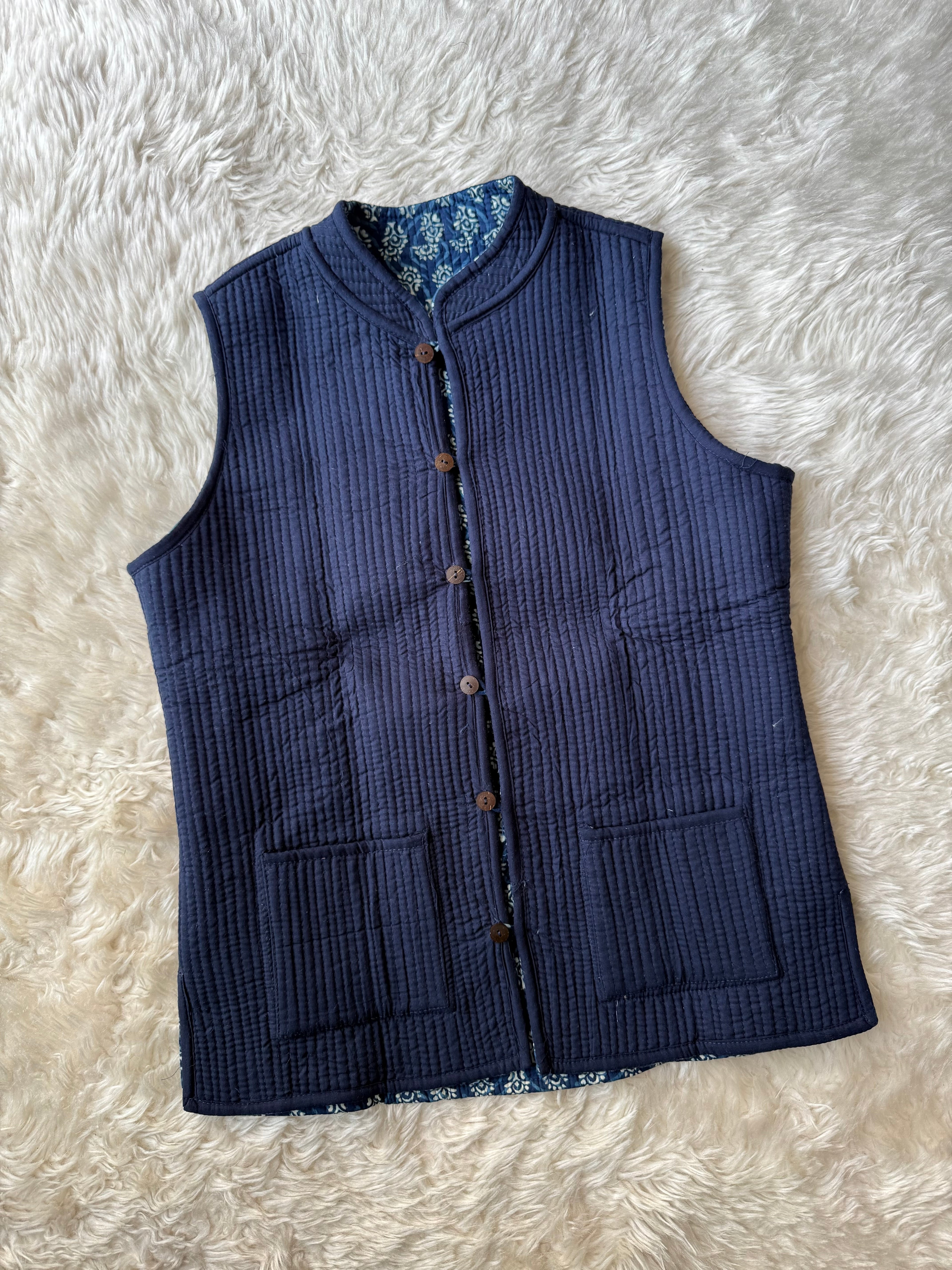 Reversible Quilted Sleevesless Jacket