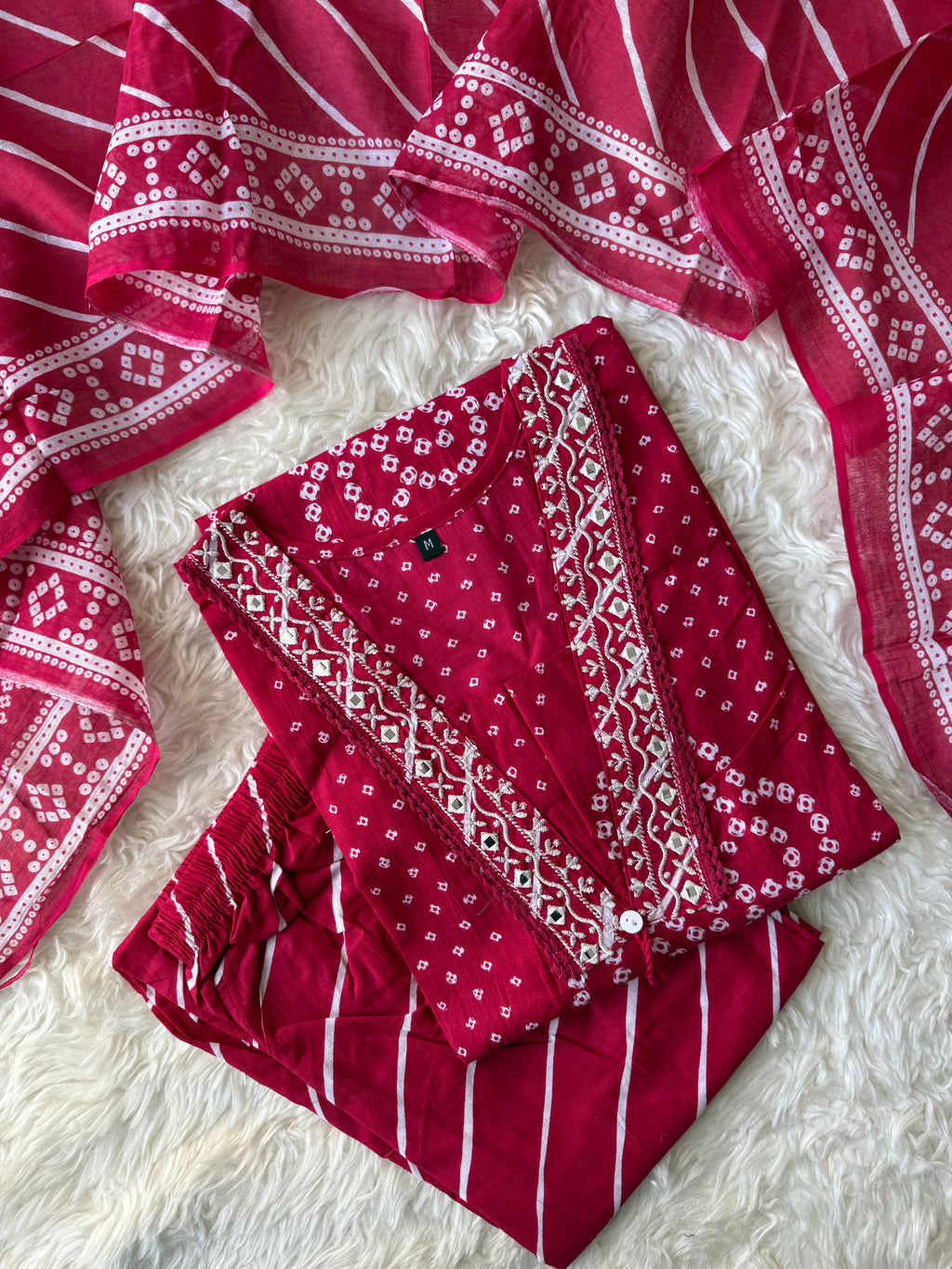 Budget Friendly Kurti Pant Dupatta Set