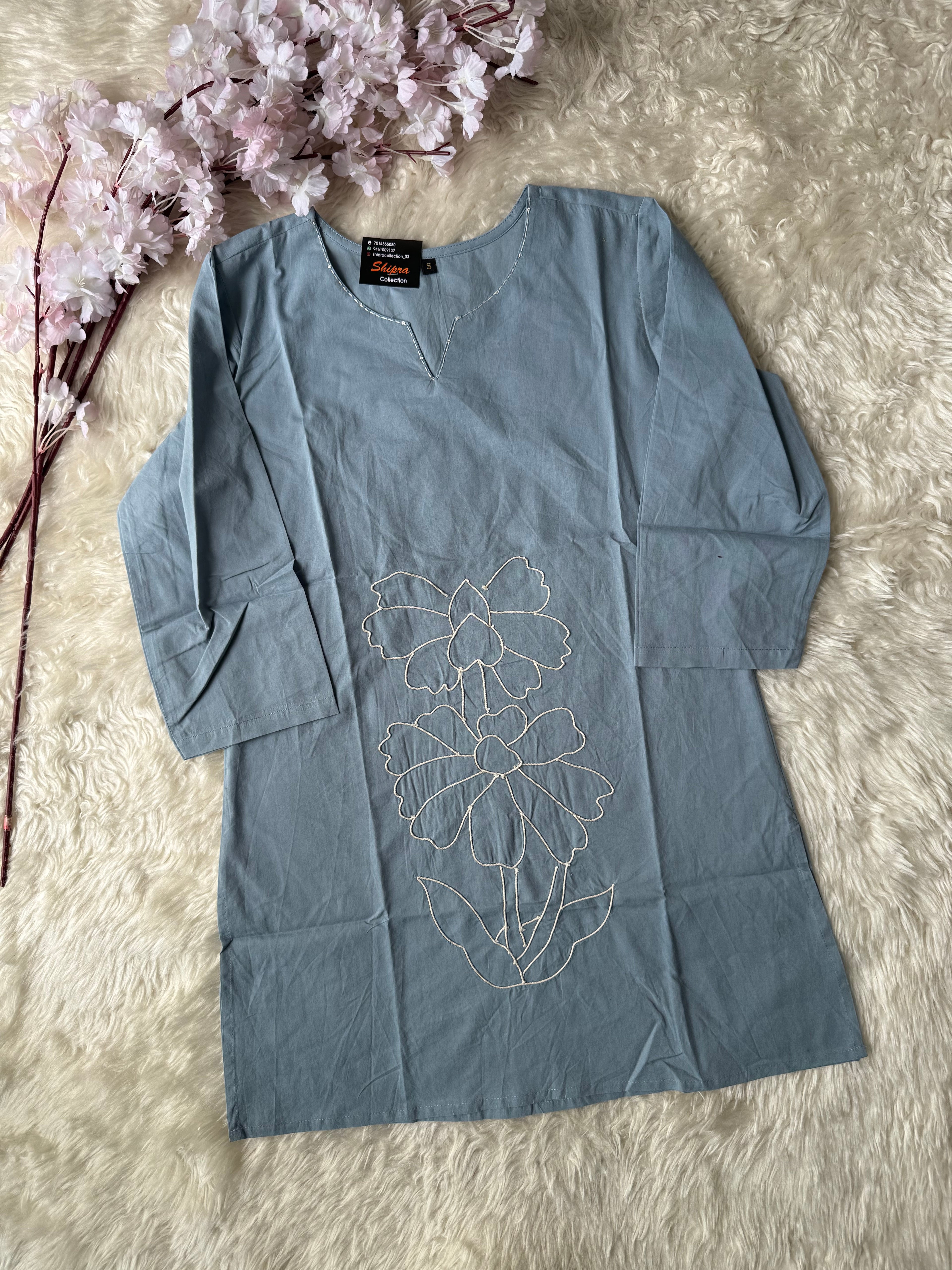 Breathable Cotton thread Work Co-ord Set