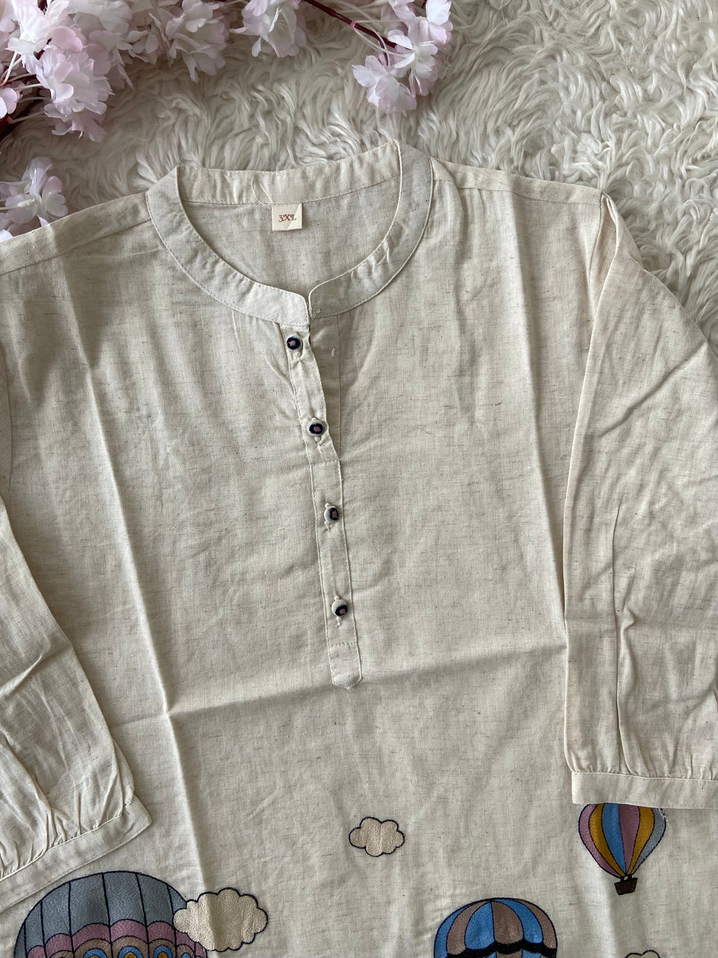 “Plus Size” Khadi Cotton Short Kurti