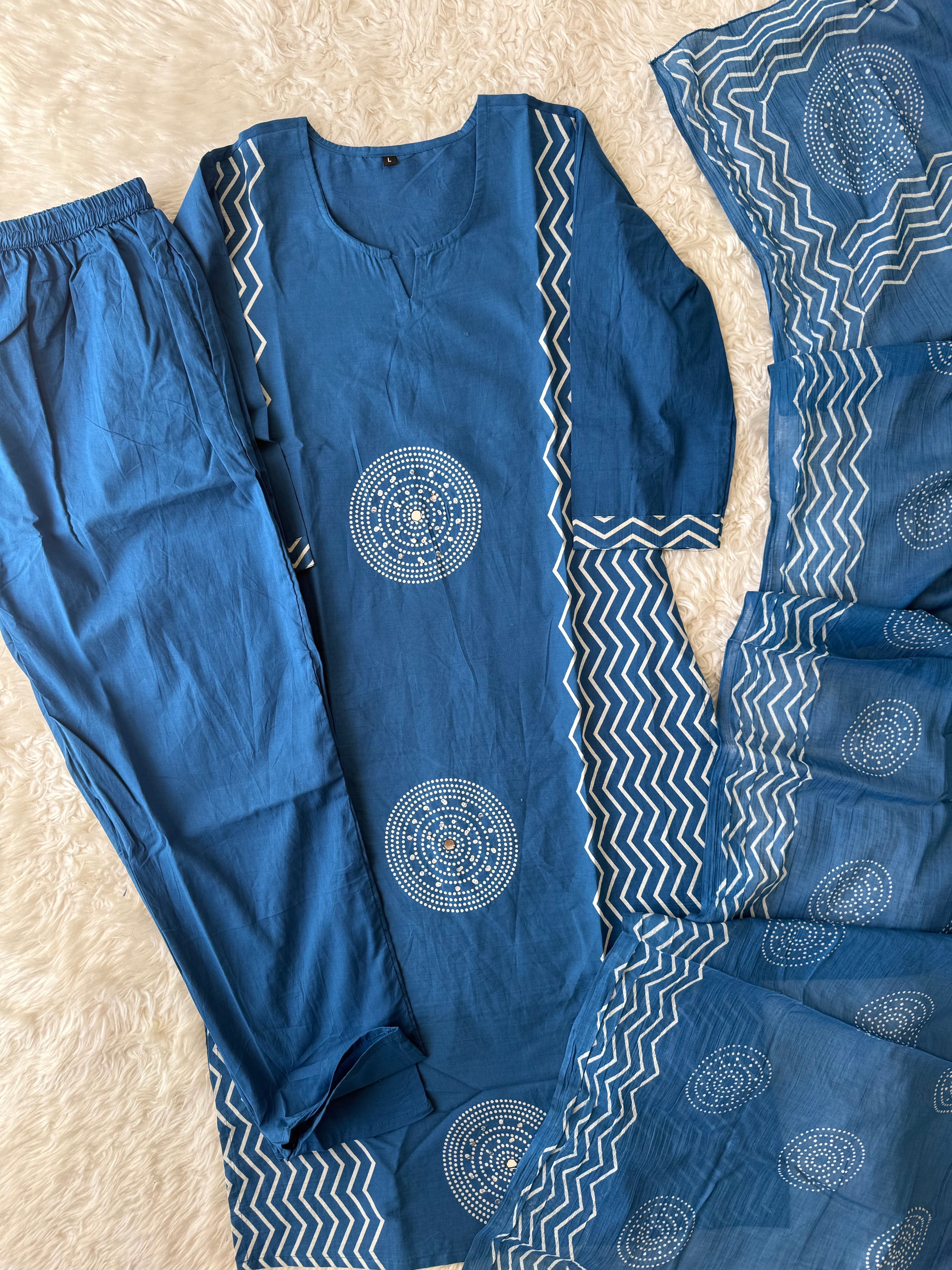 Budget Friendly Kurti Pant Dupatta Set