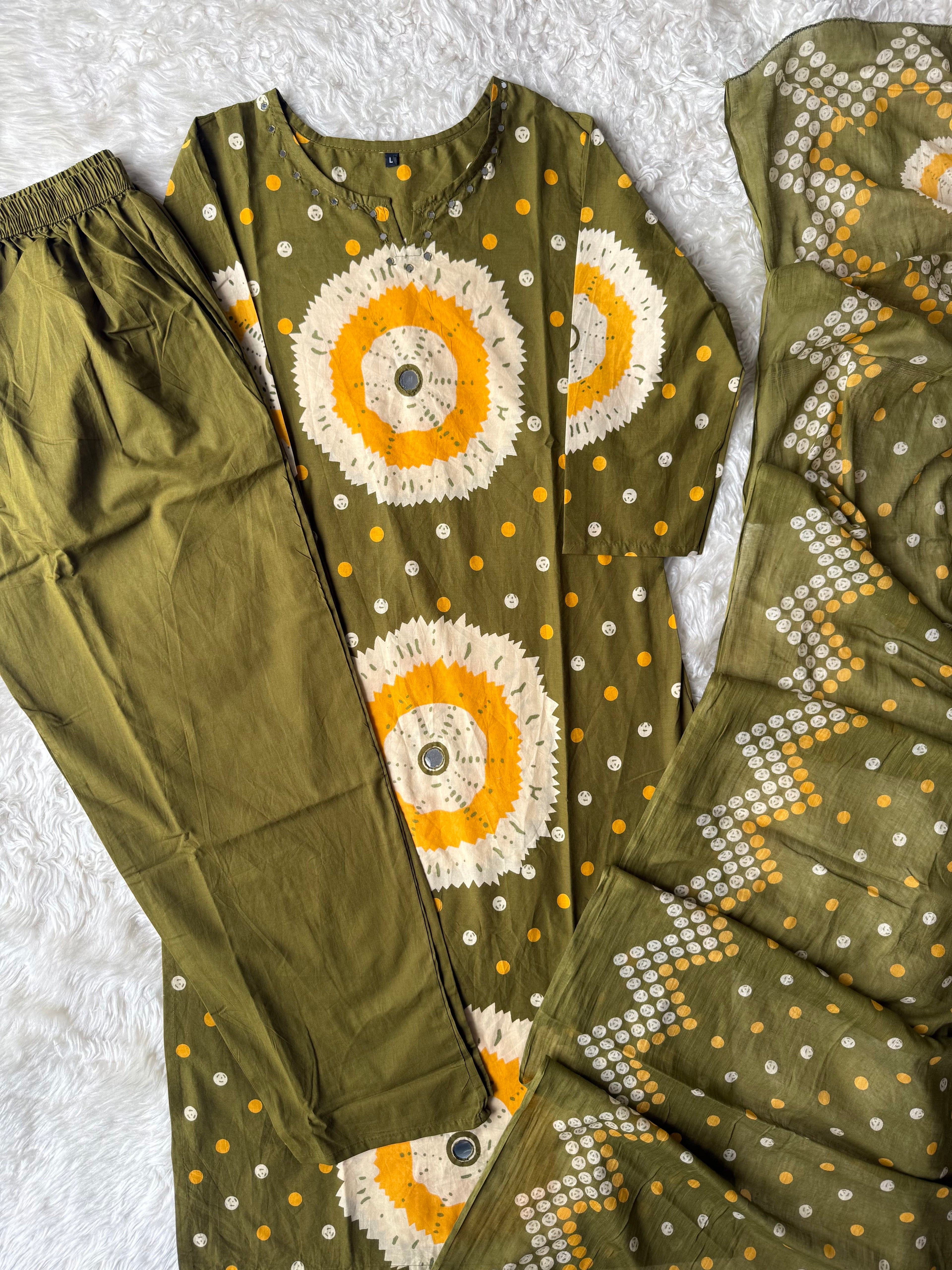 Budget Friendly Kurti Pant Dupatta Set