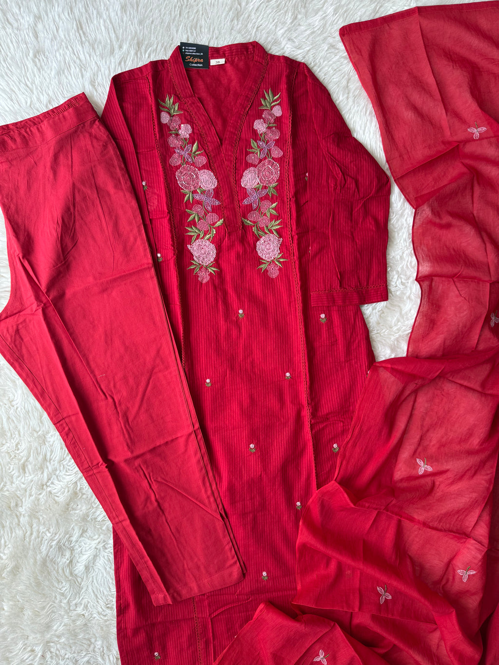 Premium Cotton Kurti Pant Dupatta Set