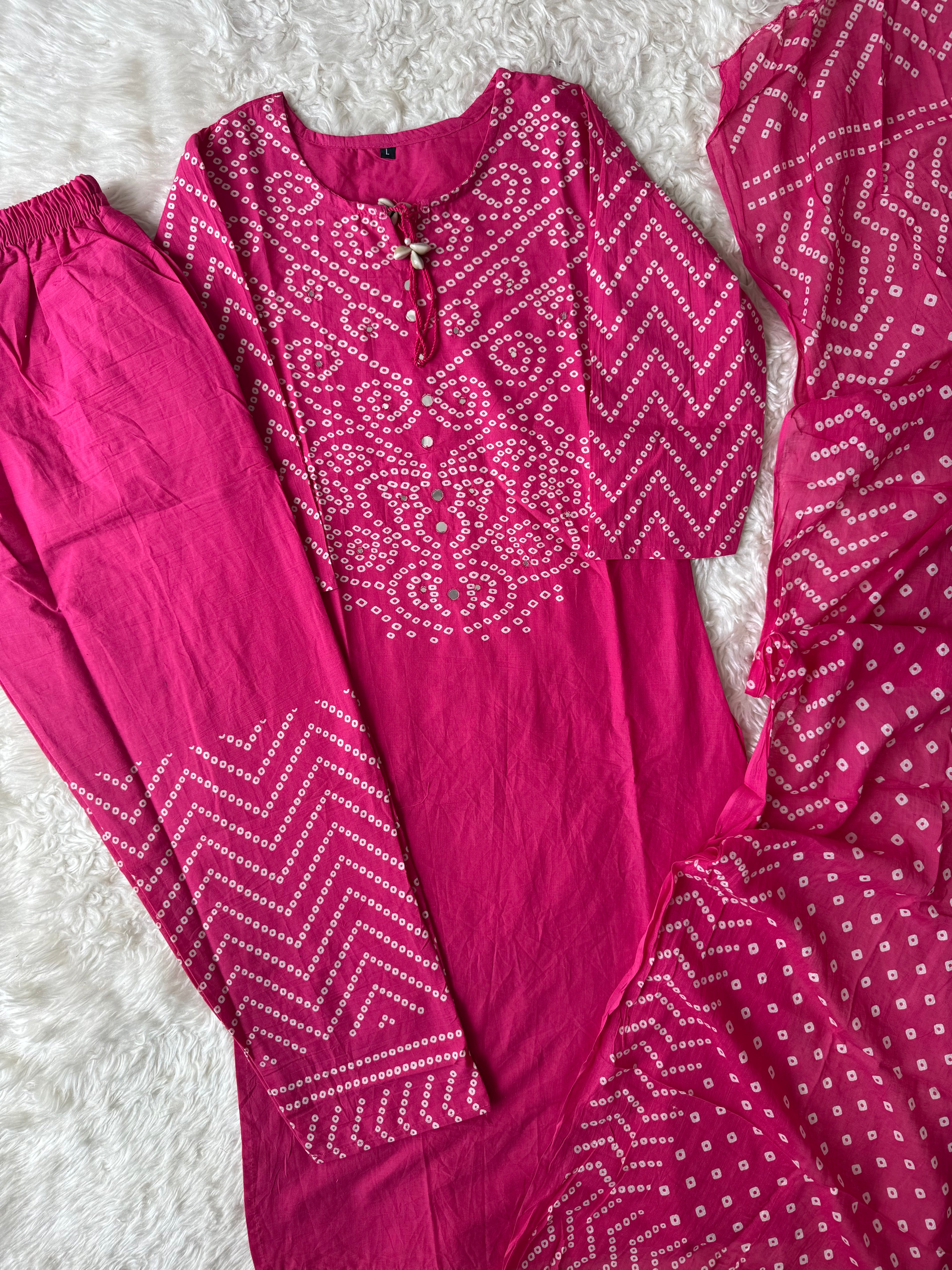 Budget Friendly Kurti Pant Dupatta Set