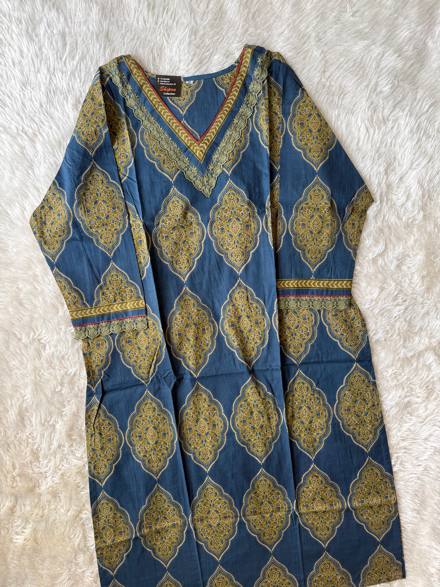 Premium Cotton Kurti Pant Dupatta Set