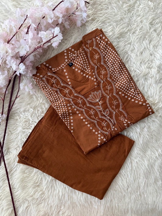 Cotton FLARE Kurti Pant Set