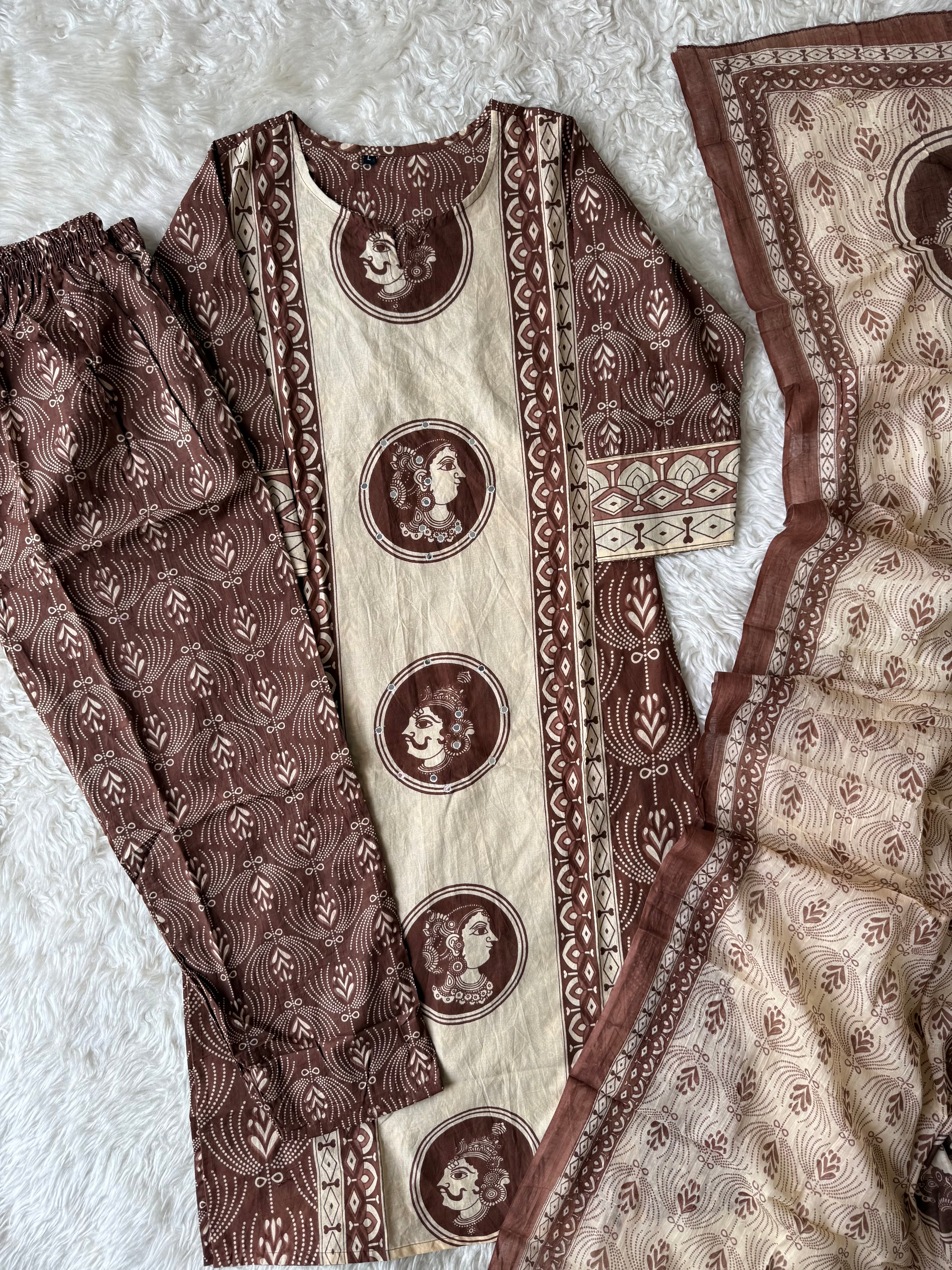Budget Friendly Kurti Pant Dupatta Set