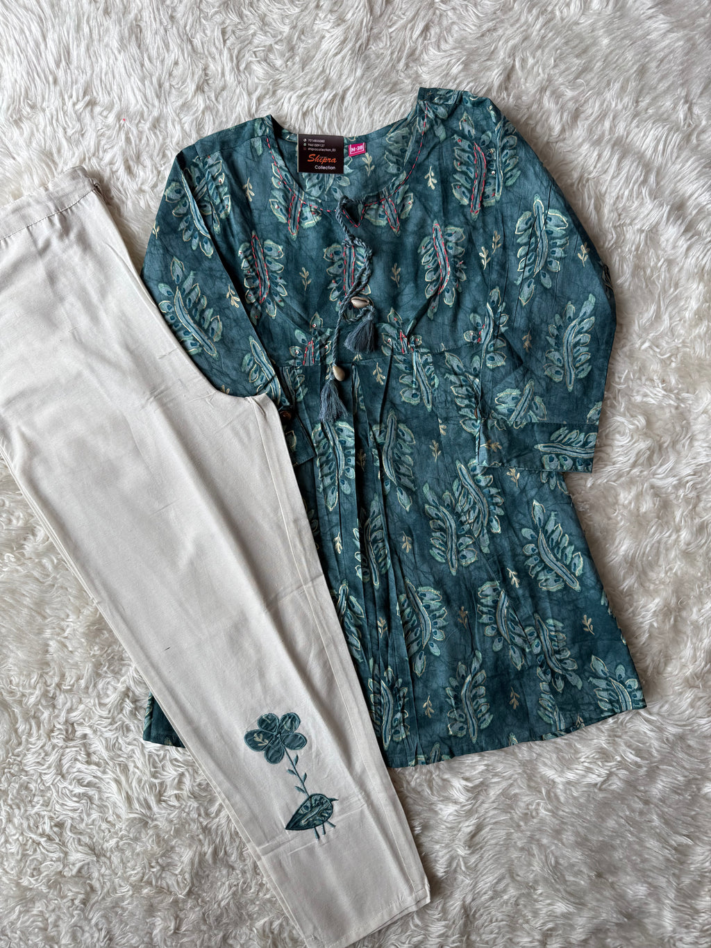 Breathable Cotton Patch Work Co-ord Set